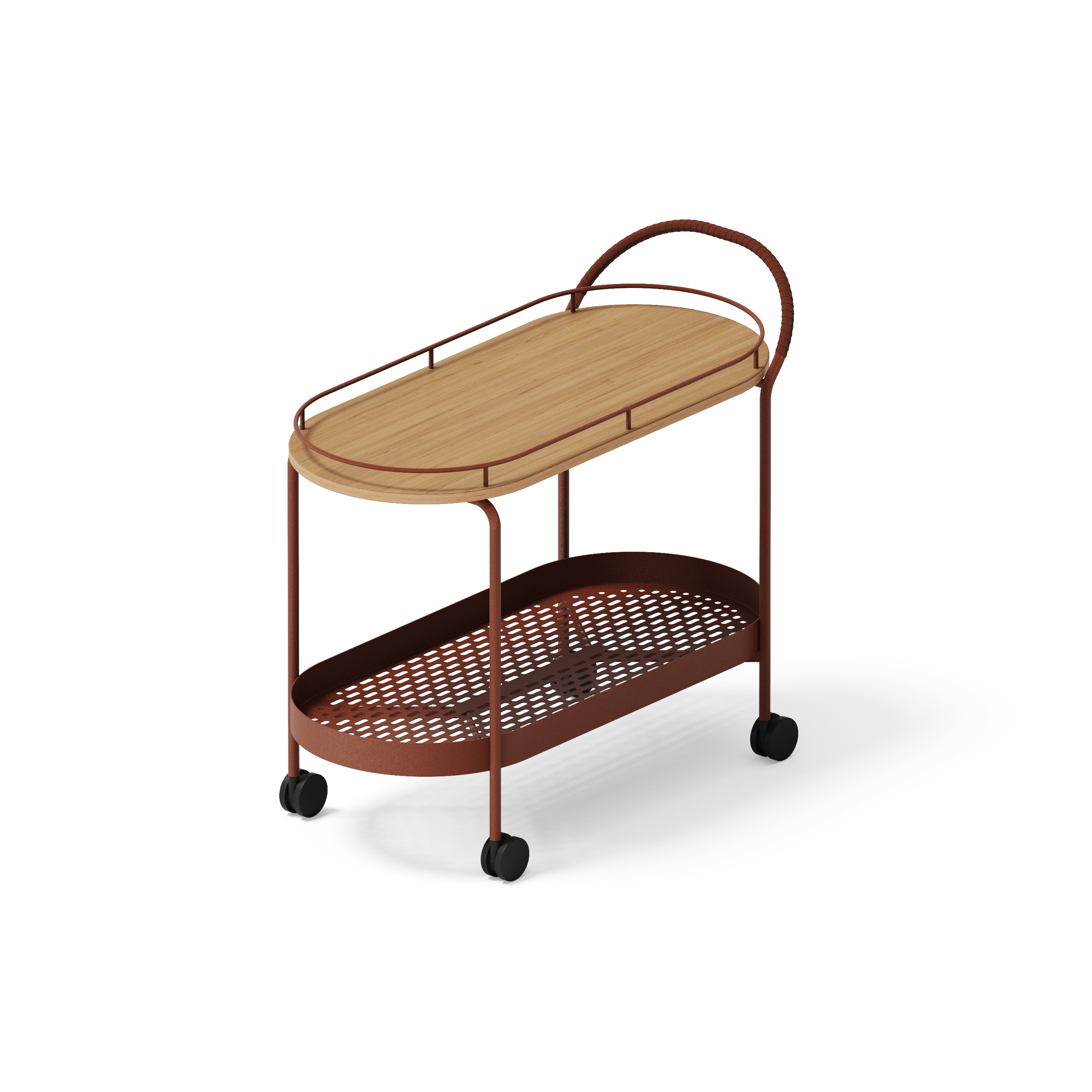 Wait Here Trolley Copper Brown