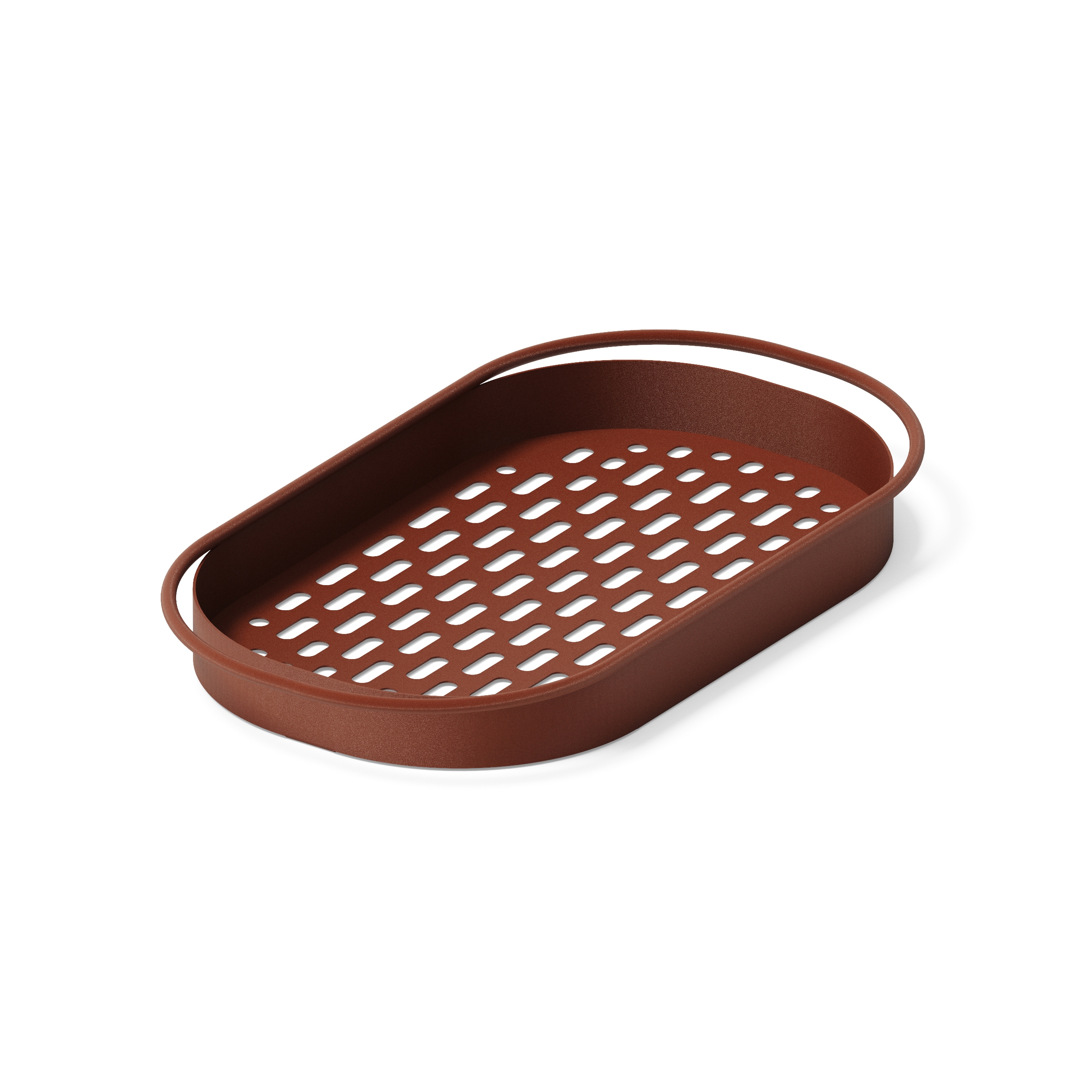 Wait Here Tray Copper Brown