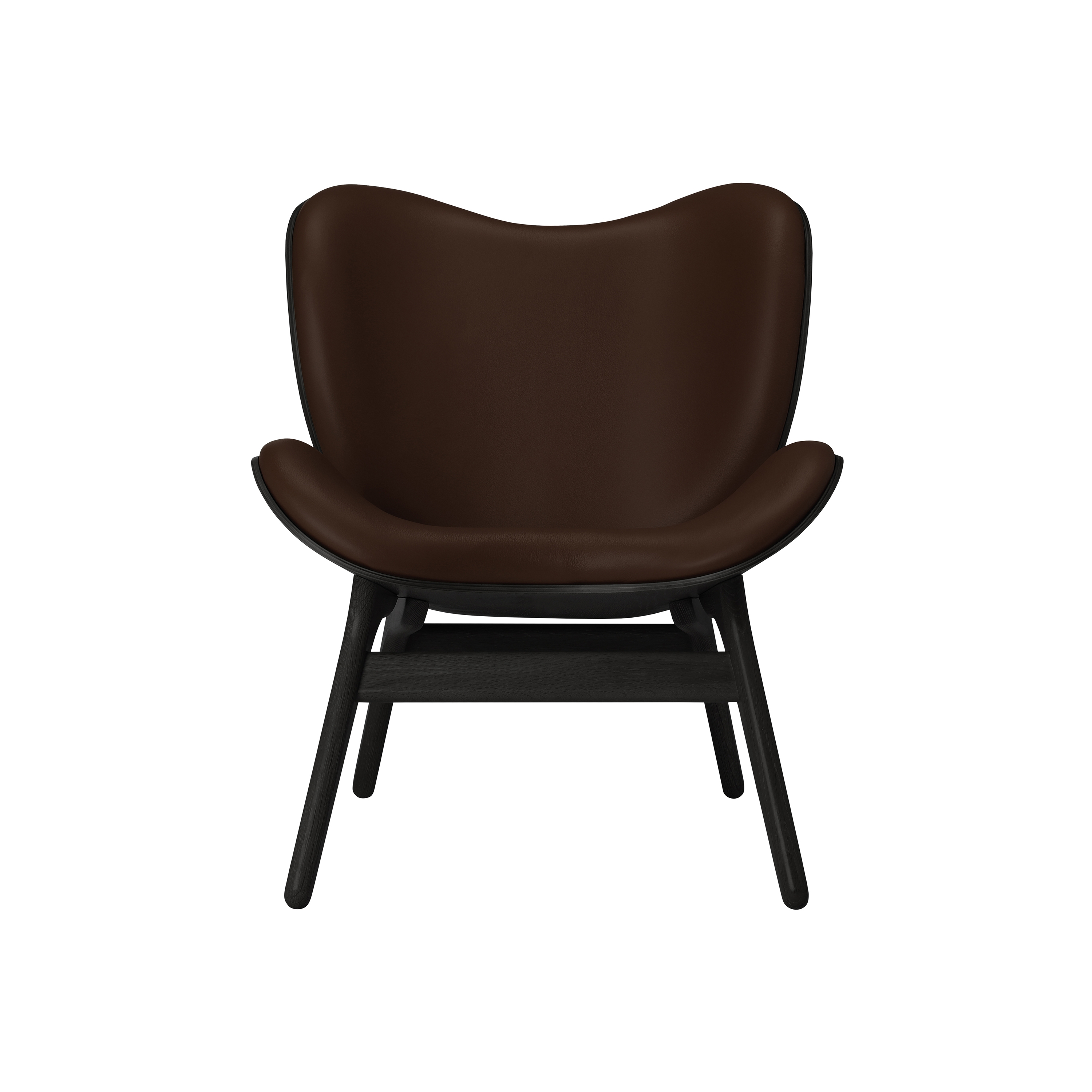 A Conversation Piece | low chair, black oak, hope leather, brown