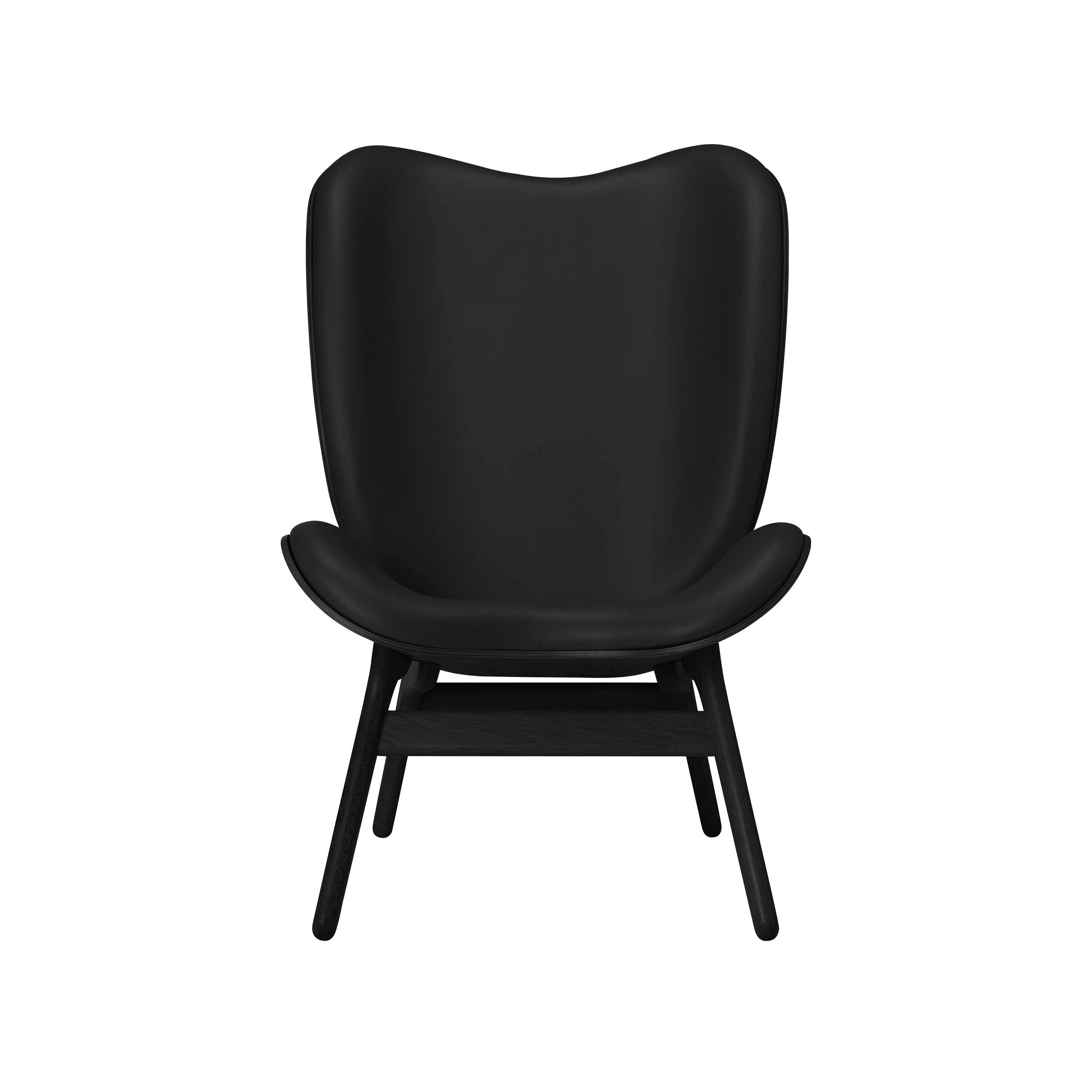 A Conversation Piece | tall chair, black oak, hope leather, black