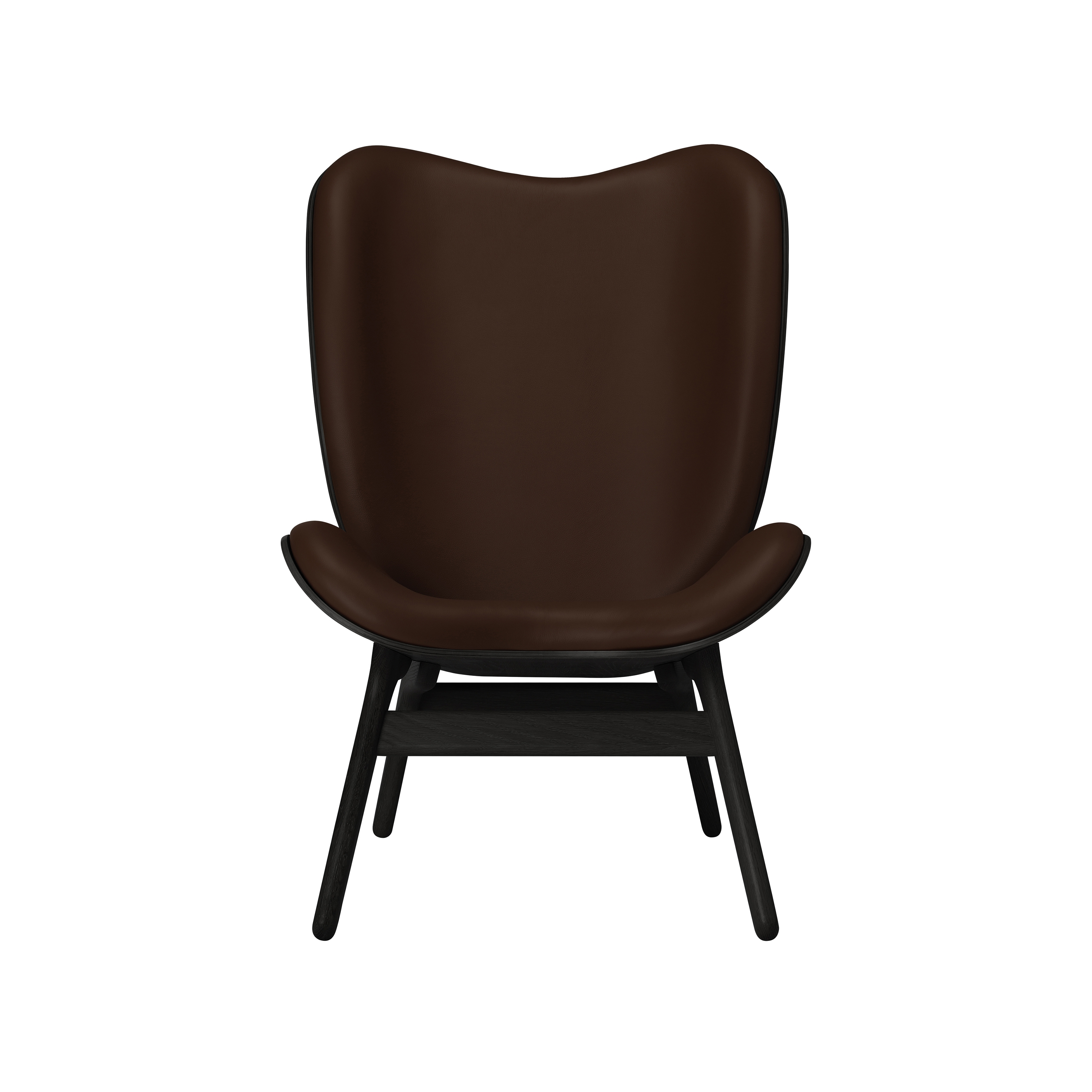 A Conversation Piece | tall chair, black oak, hope leather, brown