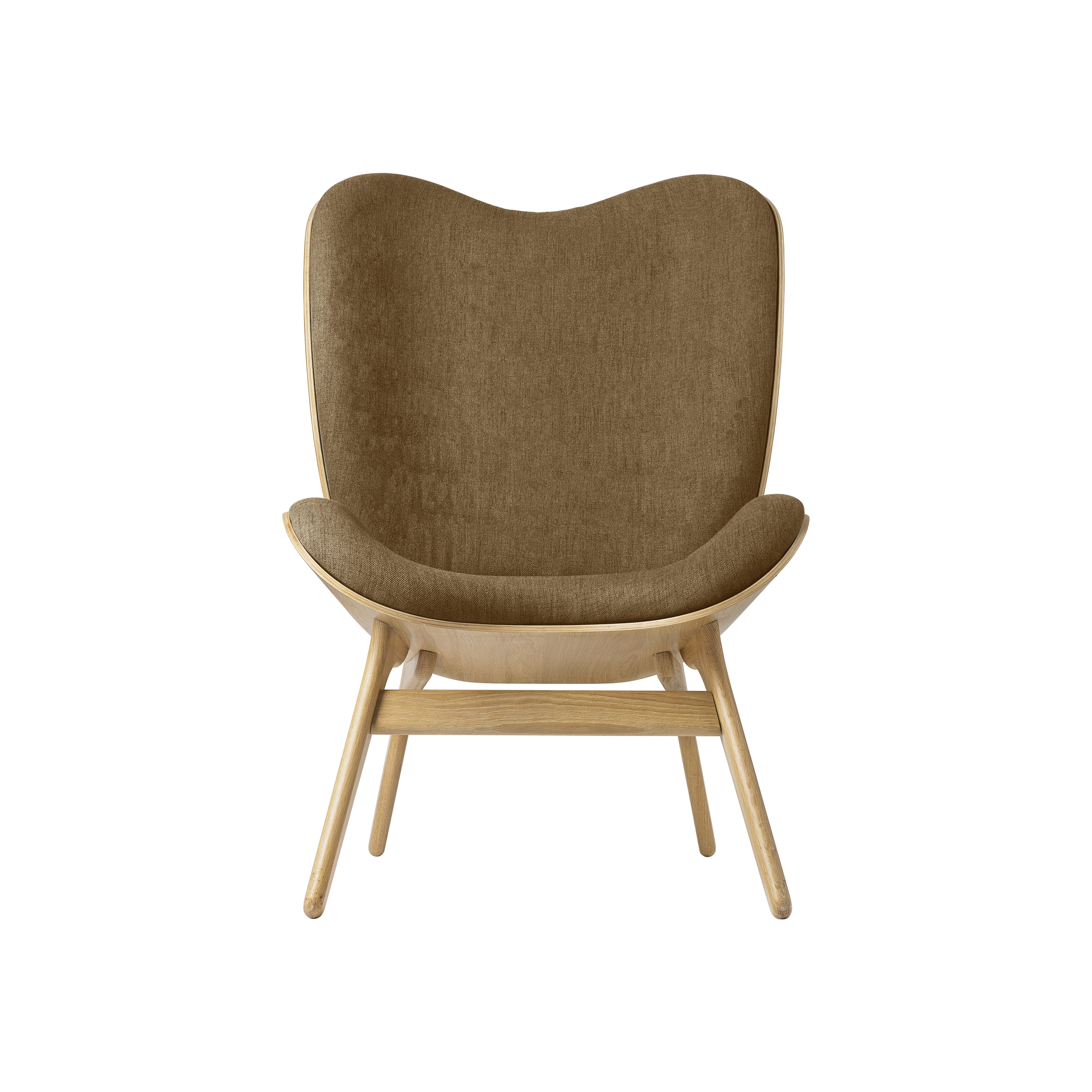 Display product A Conversation Piece | tall chair, oak, sugar brown from manufacturer UMAGE