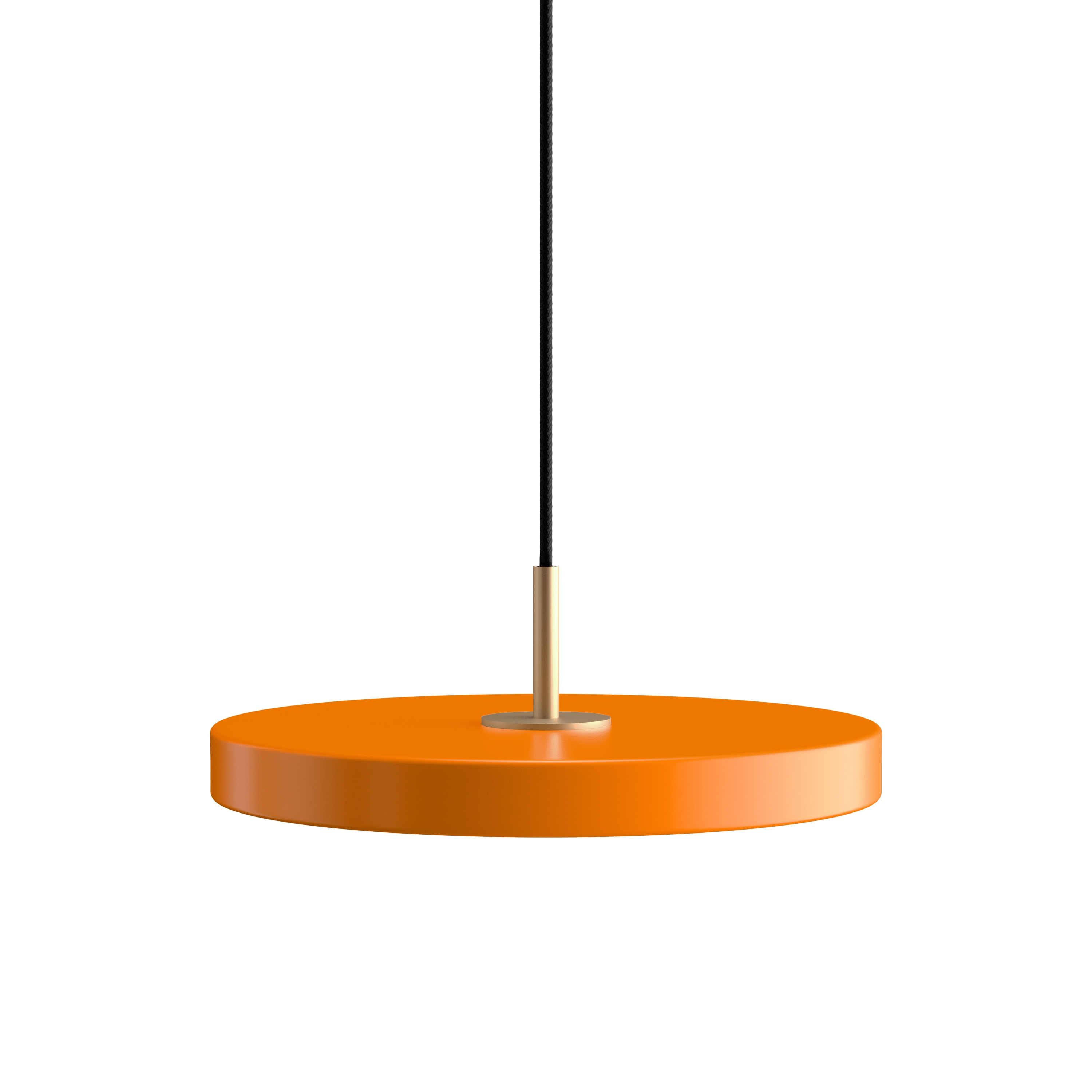 Asteria Plus | pendant lamp, mini, nuance orange, brass