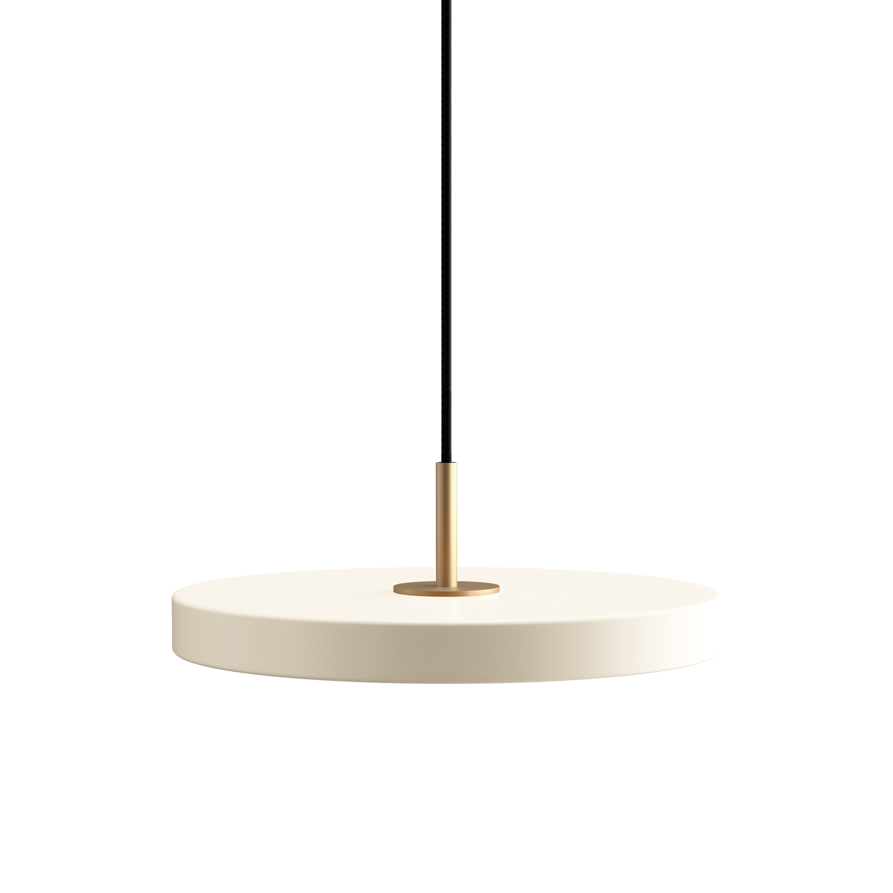 Asteria Plus | pendant lamp, mini, pearl white, brass