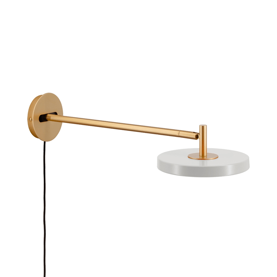 Asteria Wall | wall lamp, long, nuance mist, brass