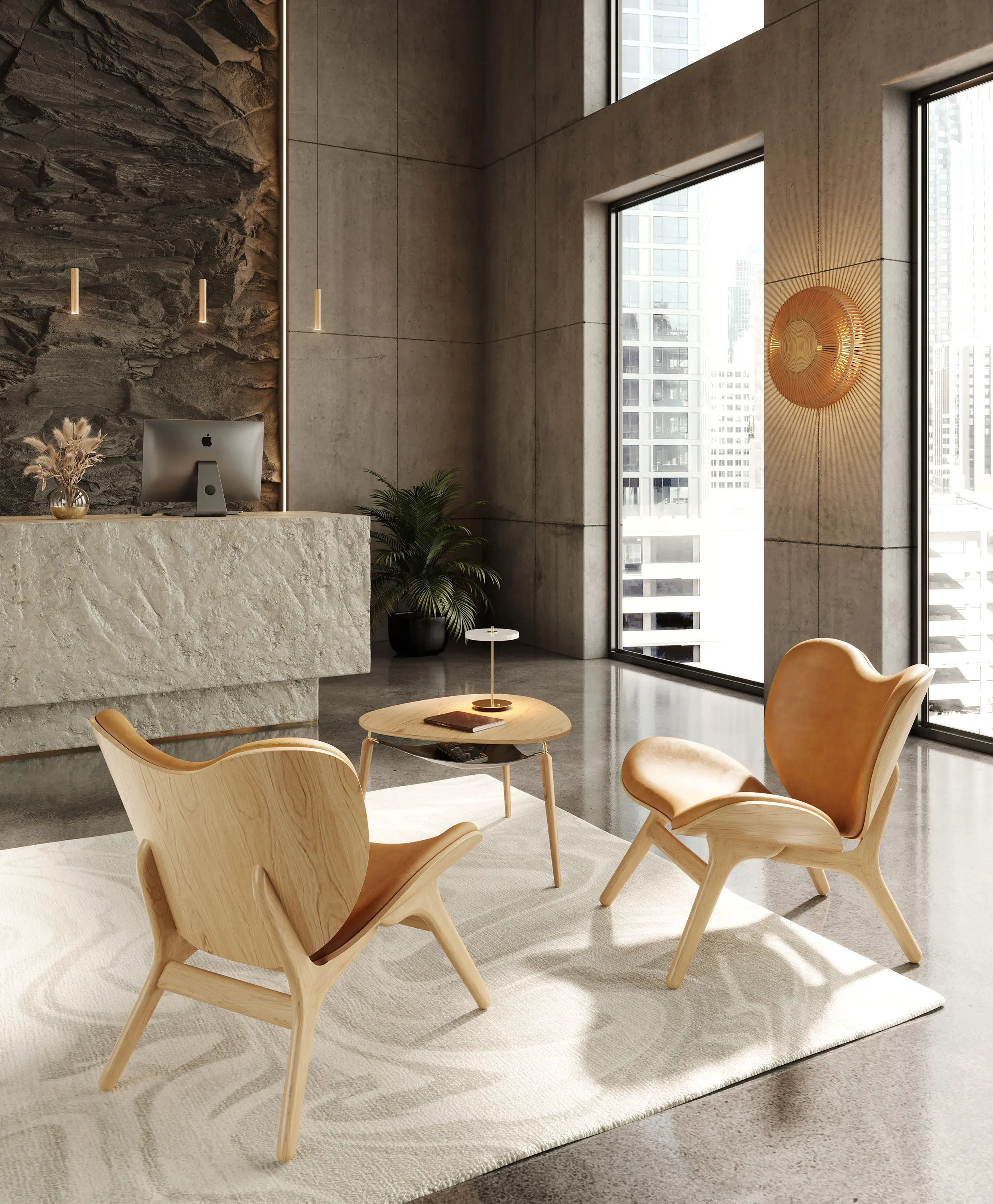 UMAGE - Clava Up Wood | wall lamp, large, oak