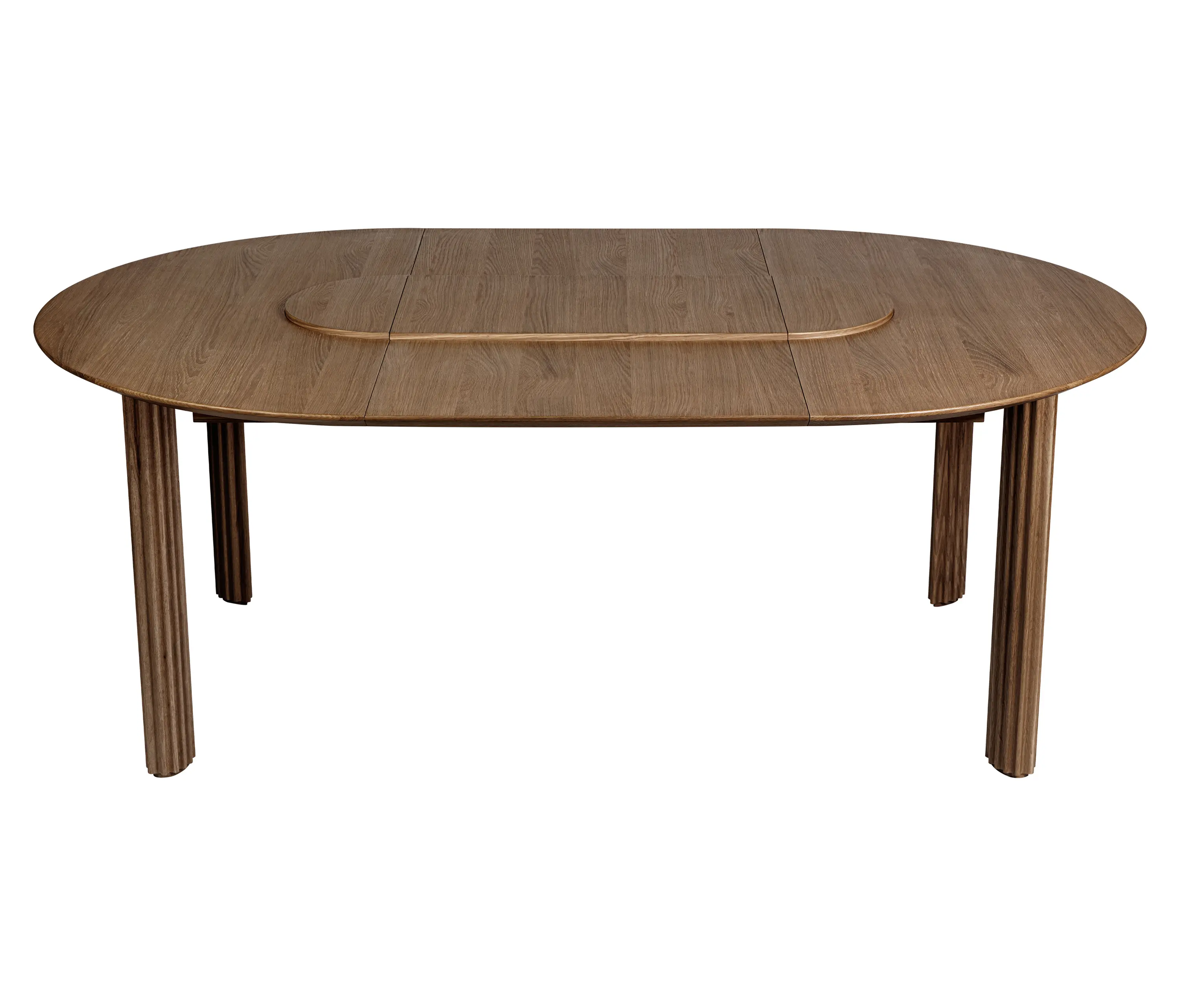 UMAGE - Comfort Circle | dining table + extensions, ripples, dark oak