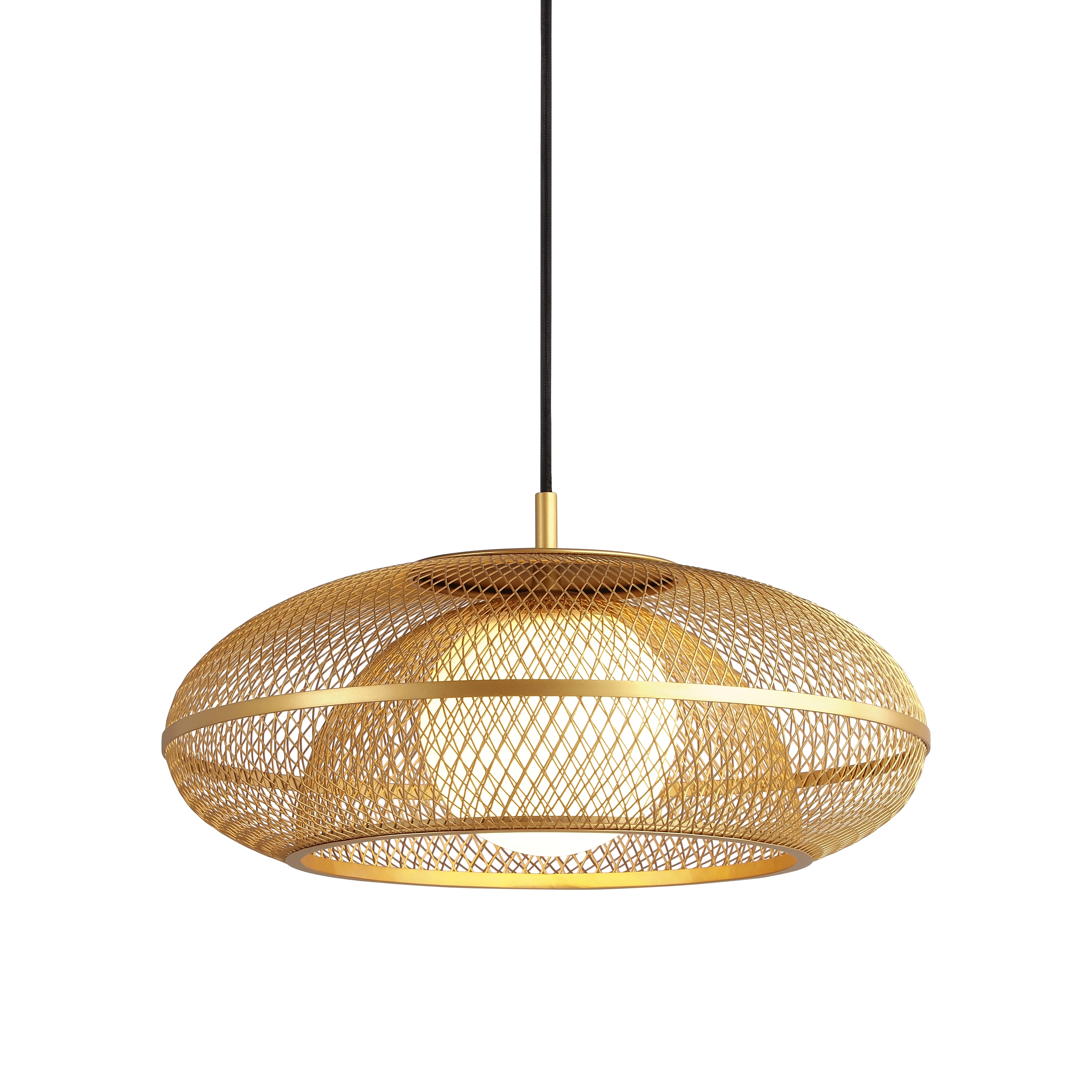 Display product Faraday | medium lampshade, brushed brass from manufacturer UMAGE
