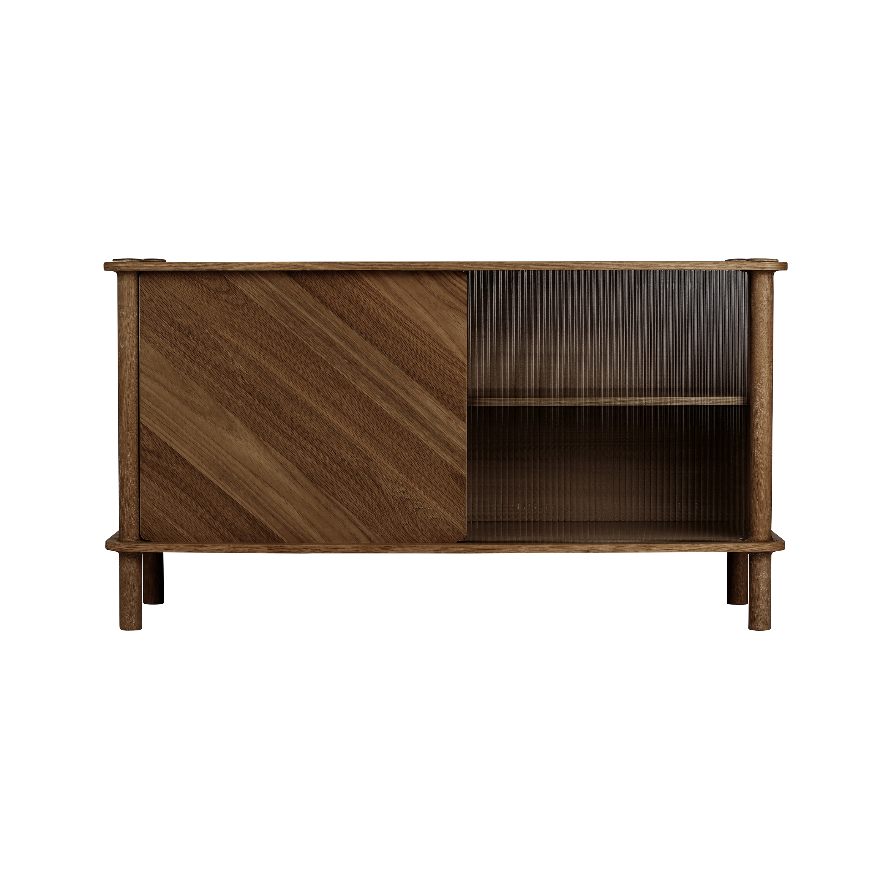 Italic | sideboard, dark oak w. doors in dark oak and glass