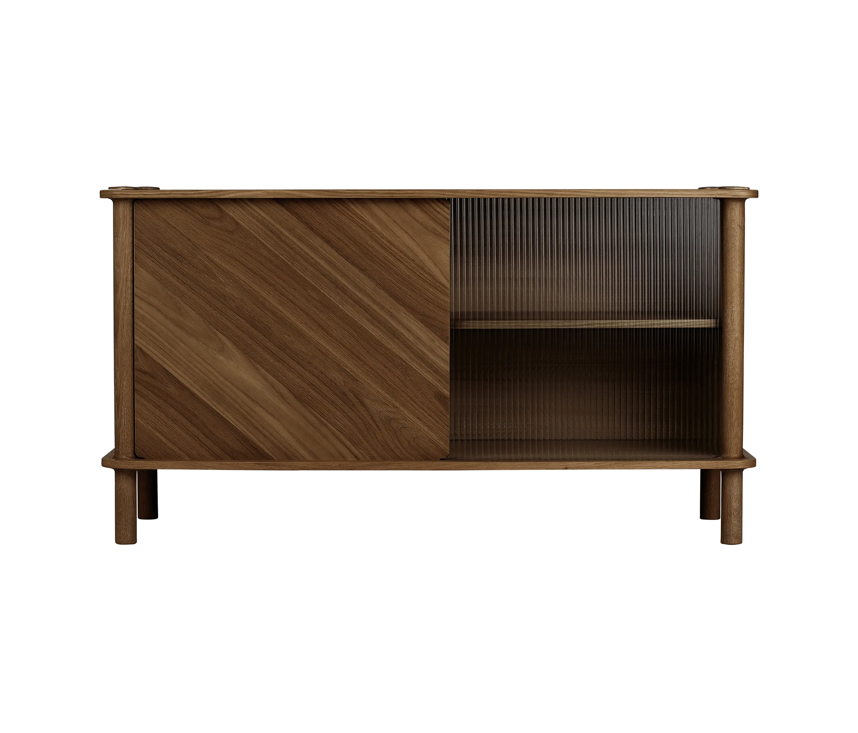 UMAGE - Italic | sideboard, dark oak w. doors in dark oak and glass