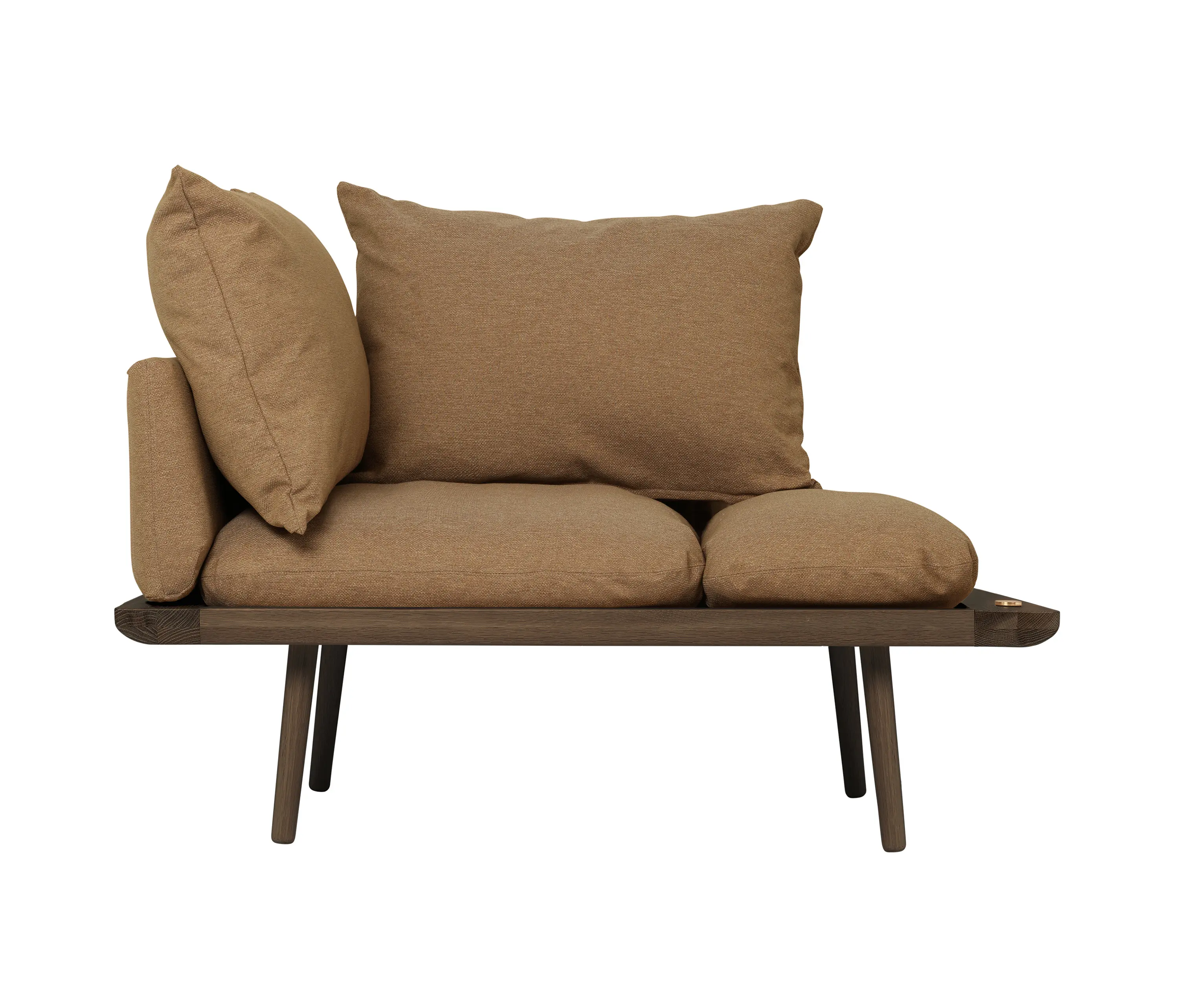 UMAGE - Lounge Around | 1.5-seater sofa, dark oak, sugar brown