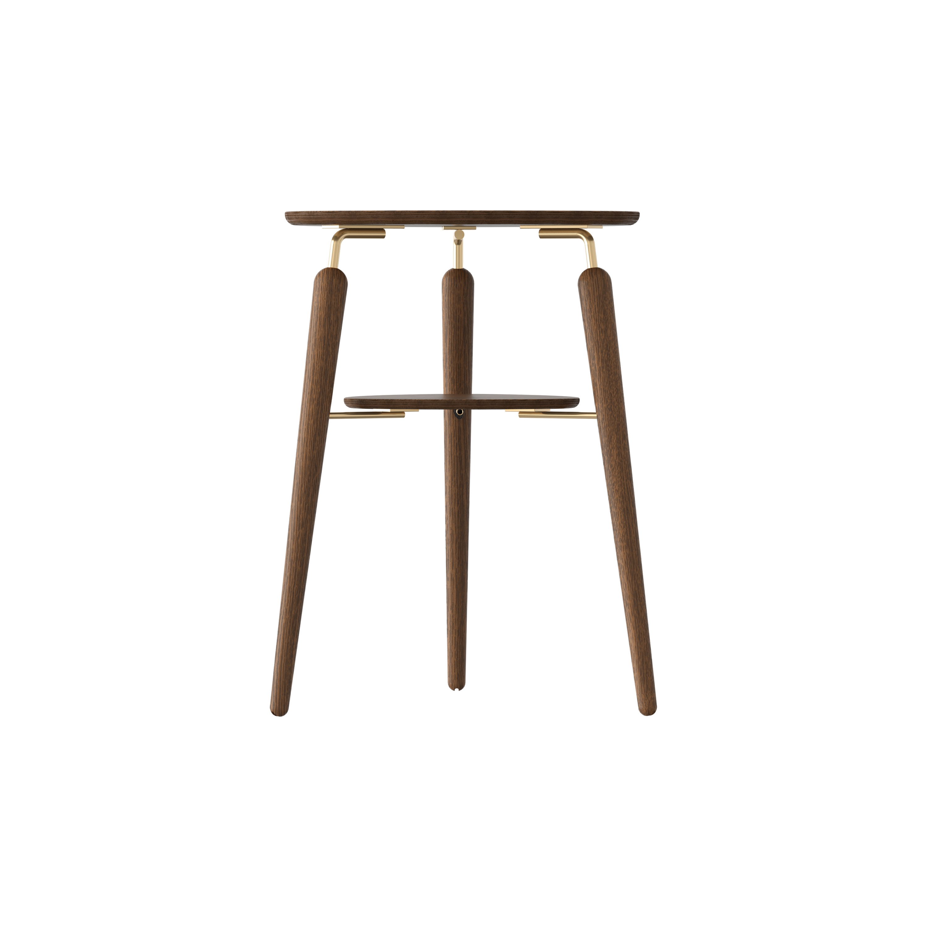 My Spot | table dark oak, brass