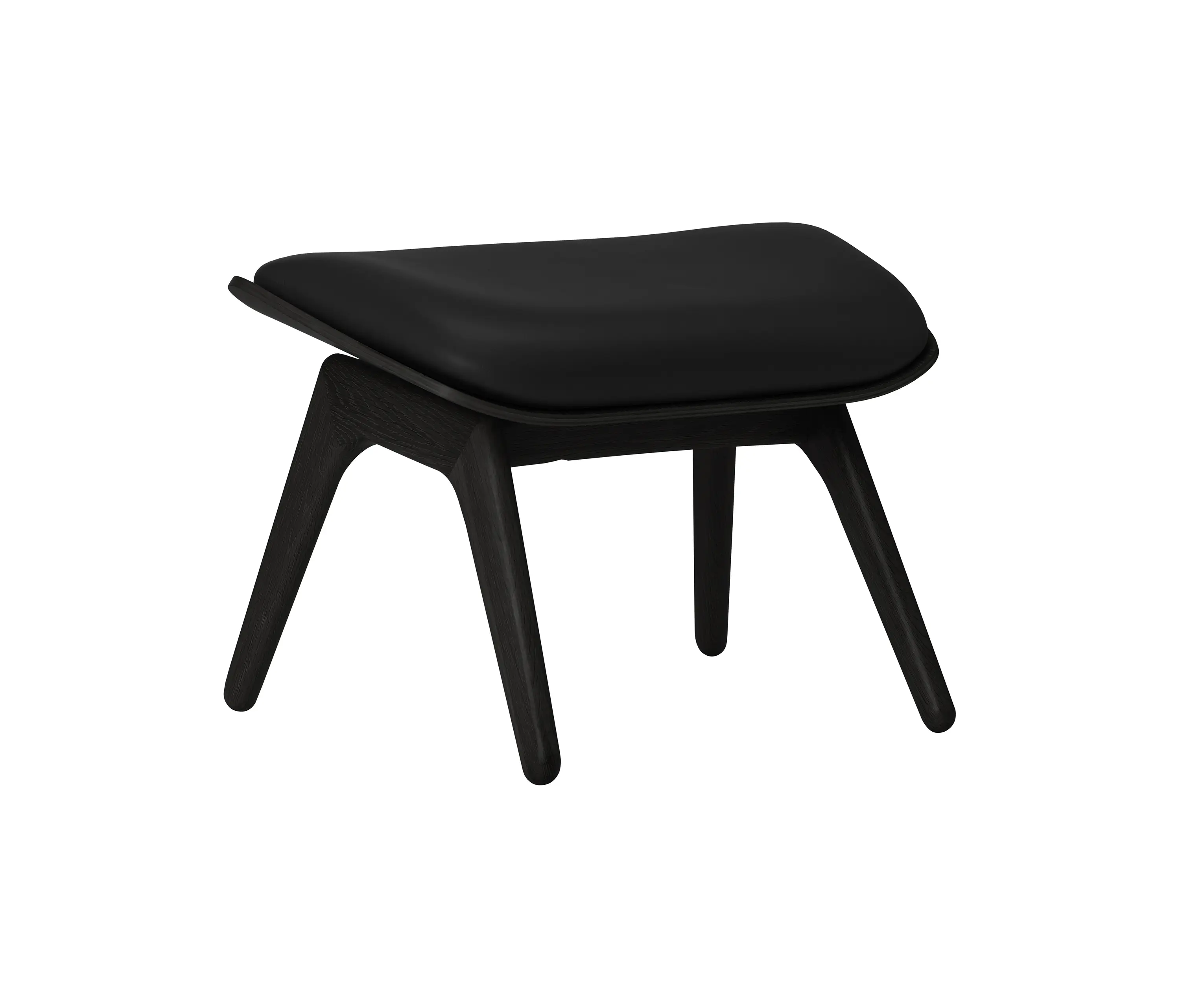 UMAGE - The Reader | ottoman, black oak hope leather, black