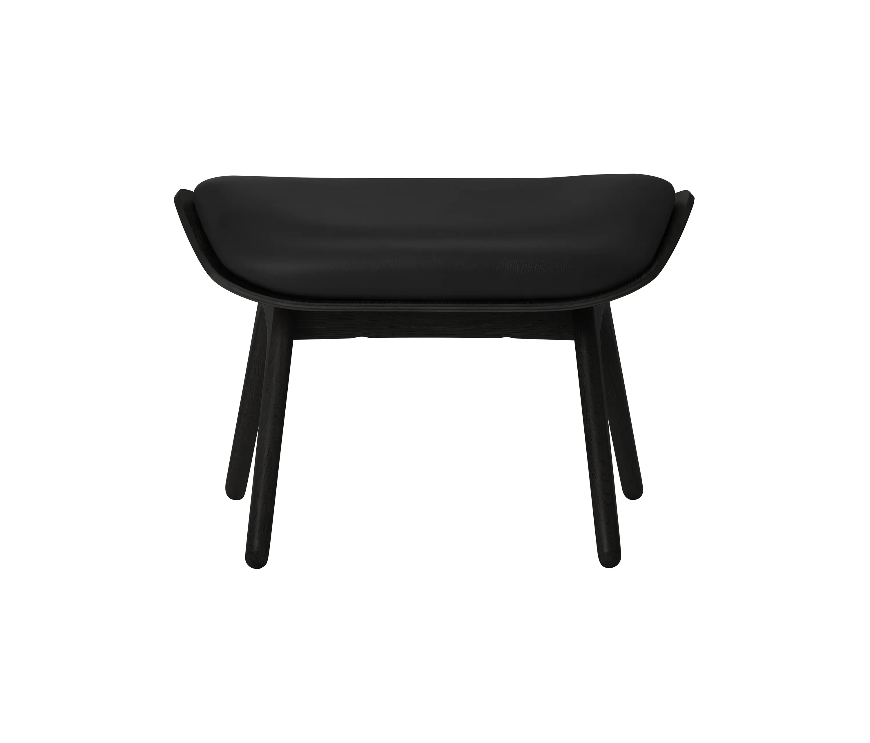 UMAGE - The Reader | ottoman, black oak hope leather, black