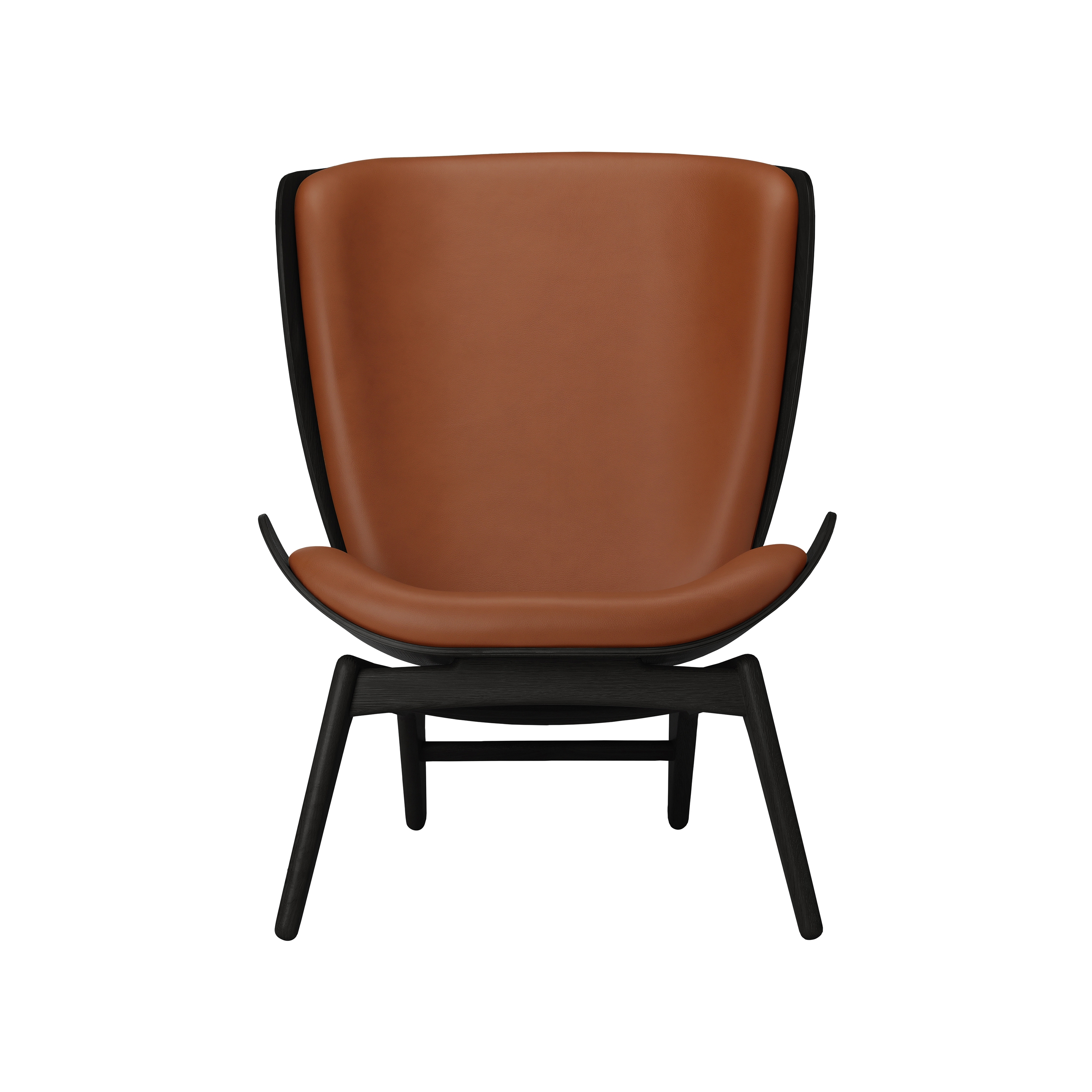 Display product The Reader | wing chair, black oak hope leather, cognac from manufacturer UMAGE