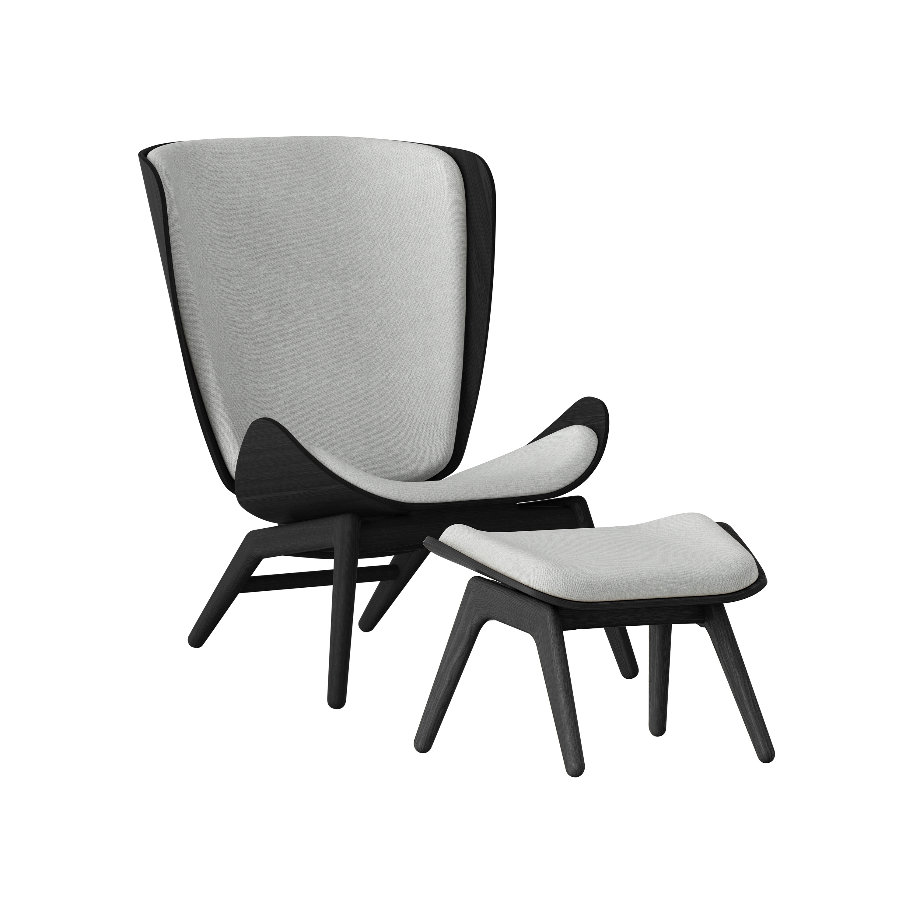 Display product The Reader | wing chair, black oak, sterling from manufacturer UMAGE