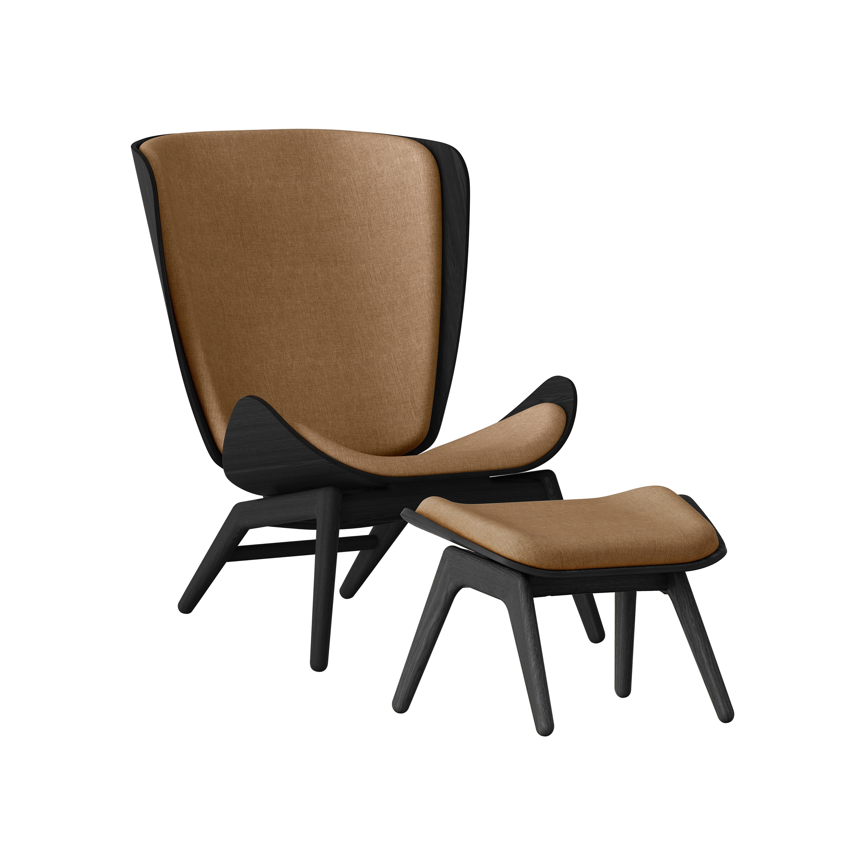 Display product The Reader | wing chair, black oak, sugar brown from manufacturer UMAGE