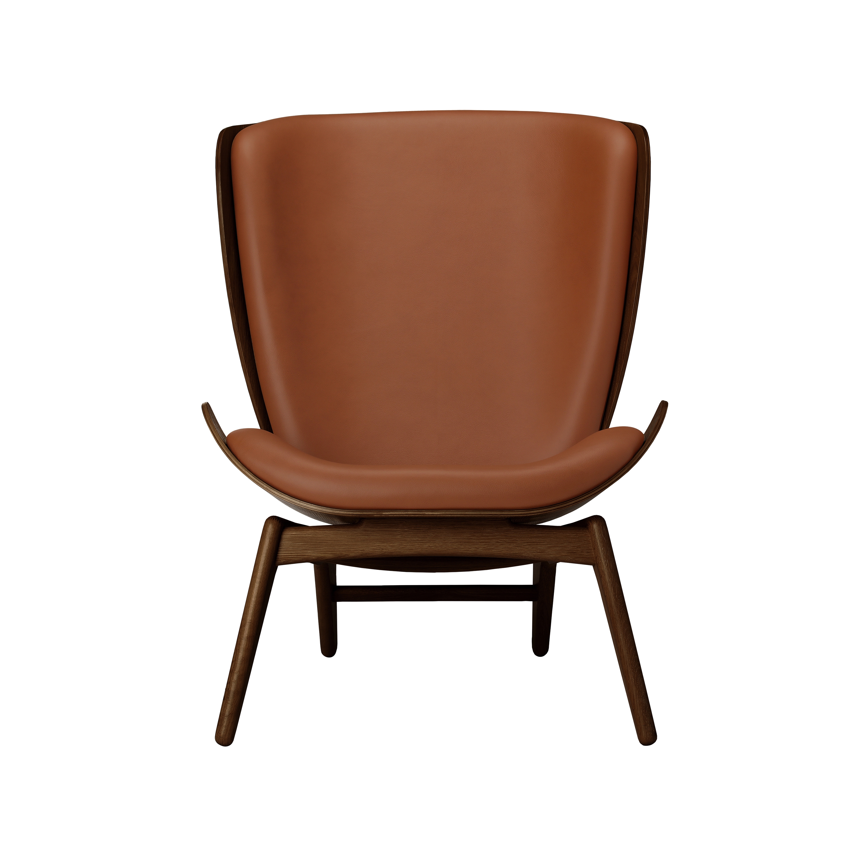 The Reader | wing chair, dark oak, hope leather, cognac