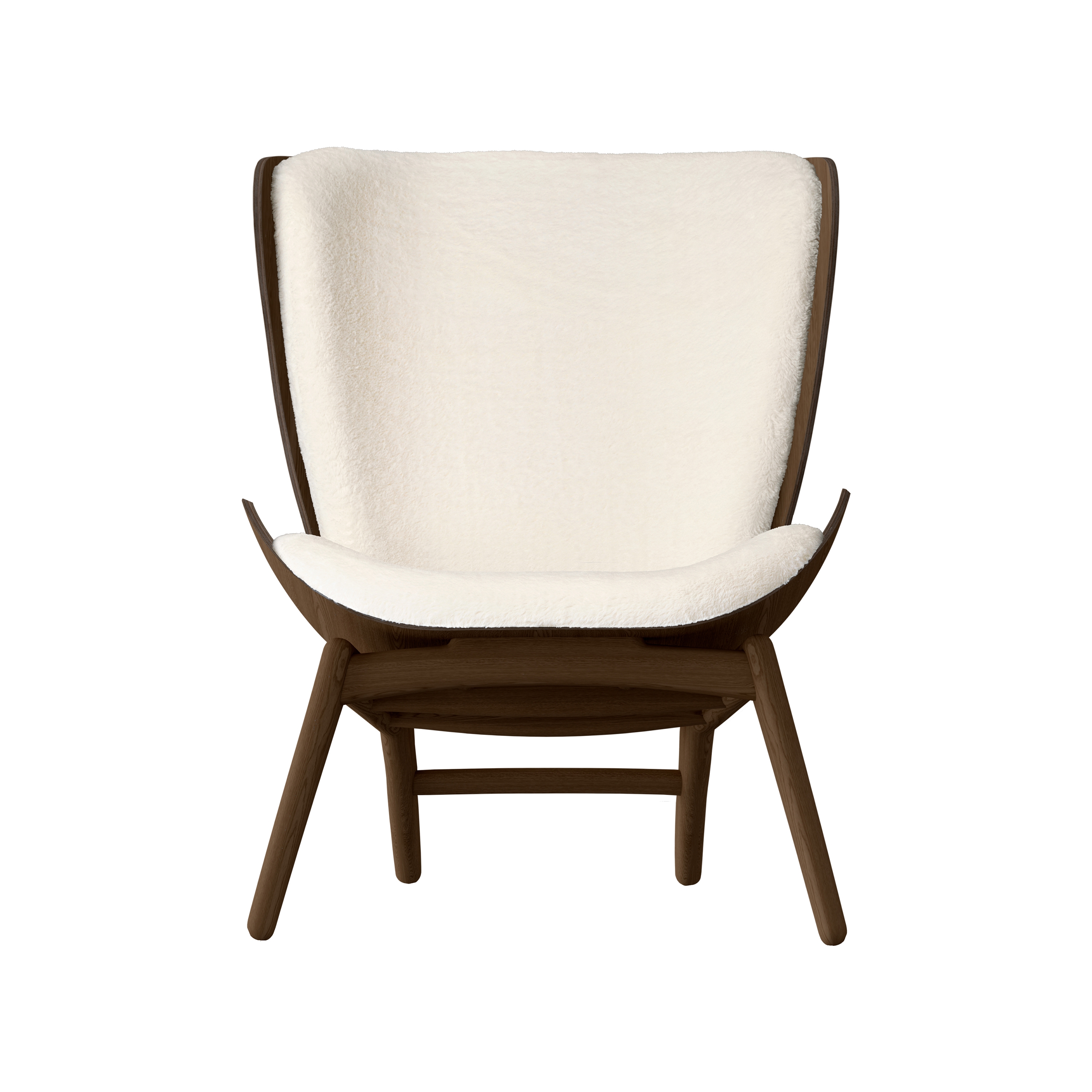 The Reader | wing chair, dark oak, teddy white