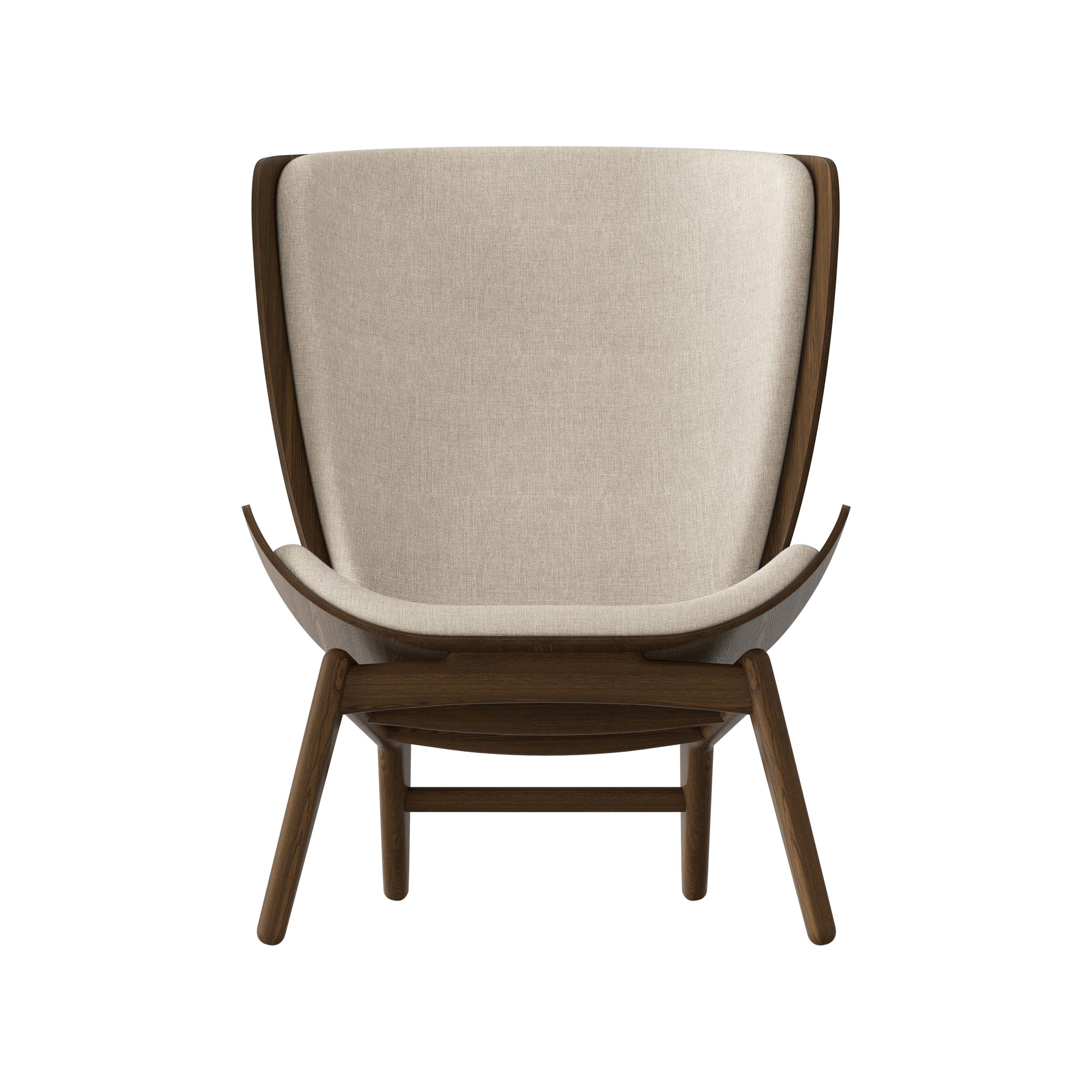 The Reader | wing chair, dark oak, white sands