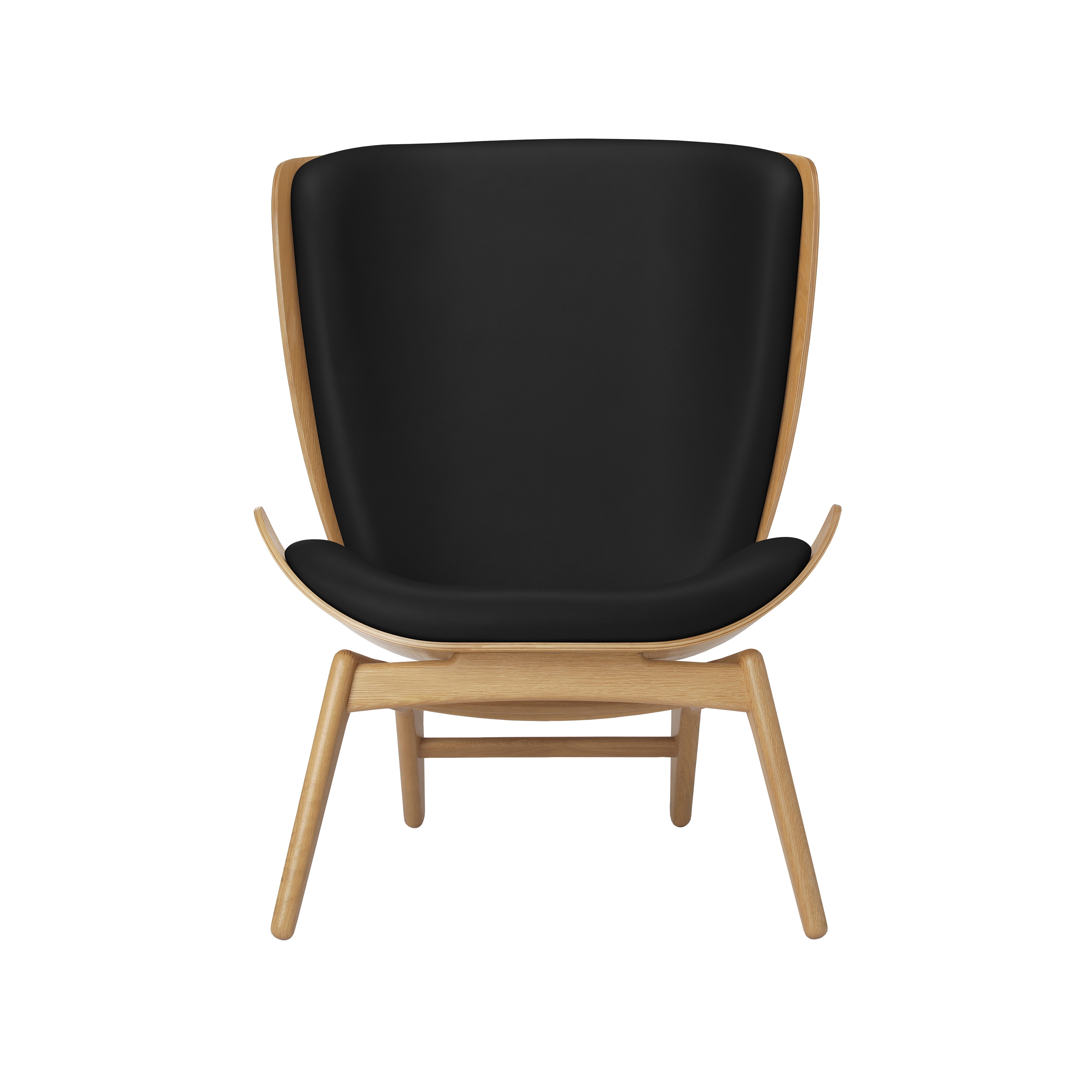 Display product The Reader | wing chair, oak, hope leather, black from manufacturer UMAGE