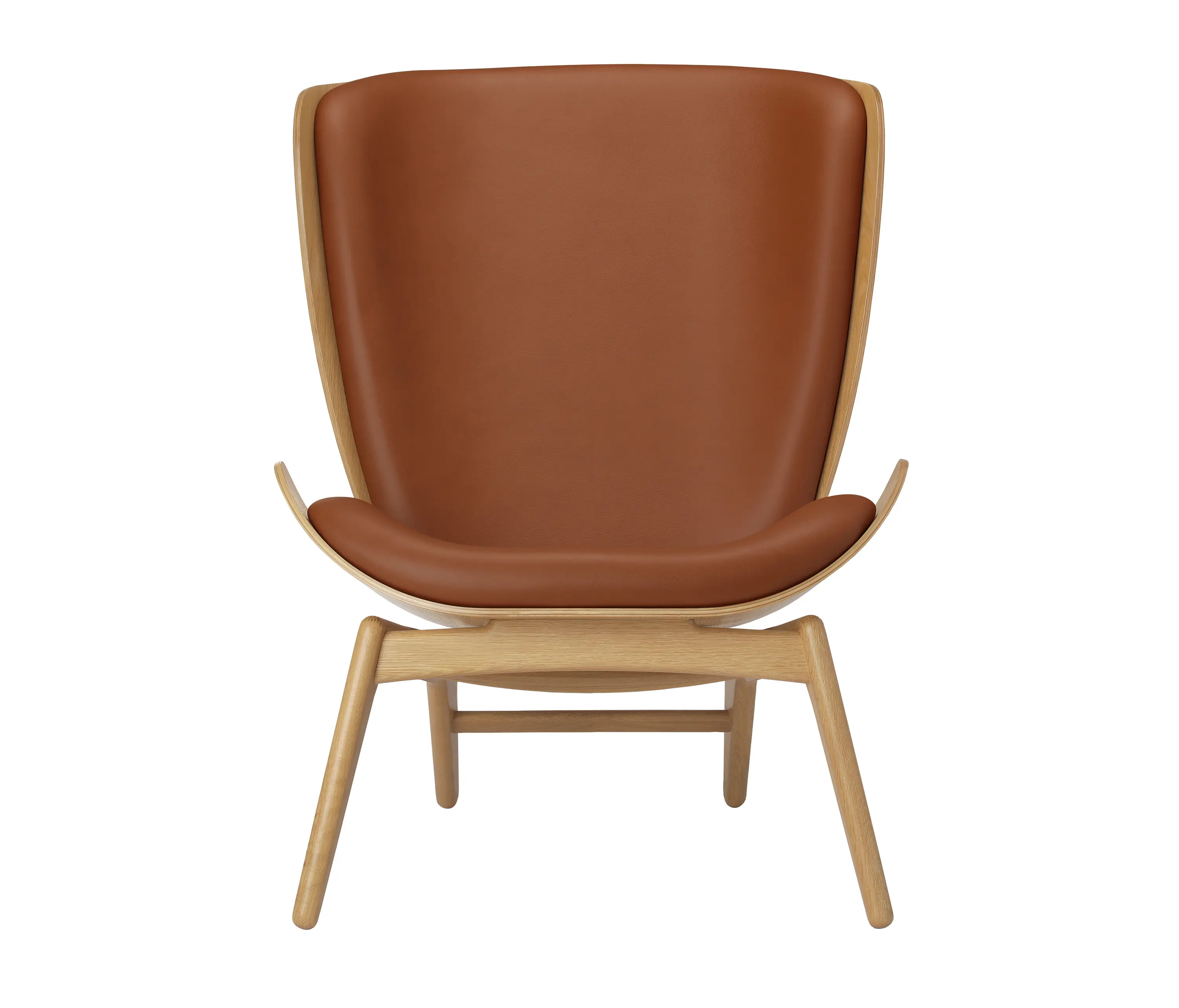 UMAGE - The Reader | wing chair, oak, hope leather, cognac