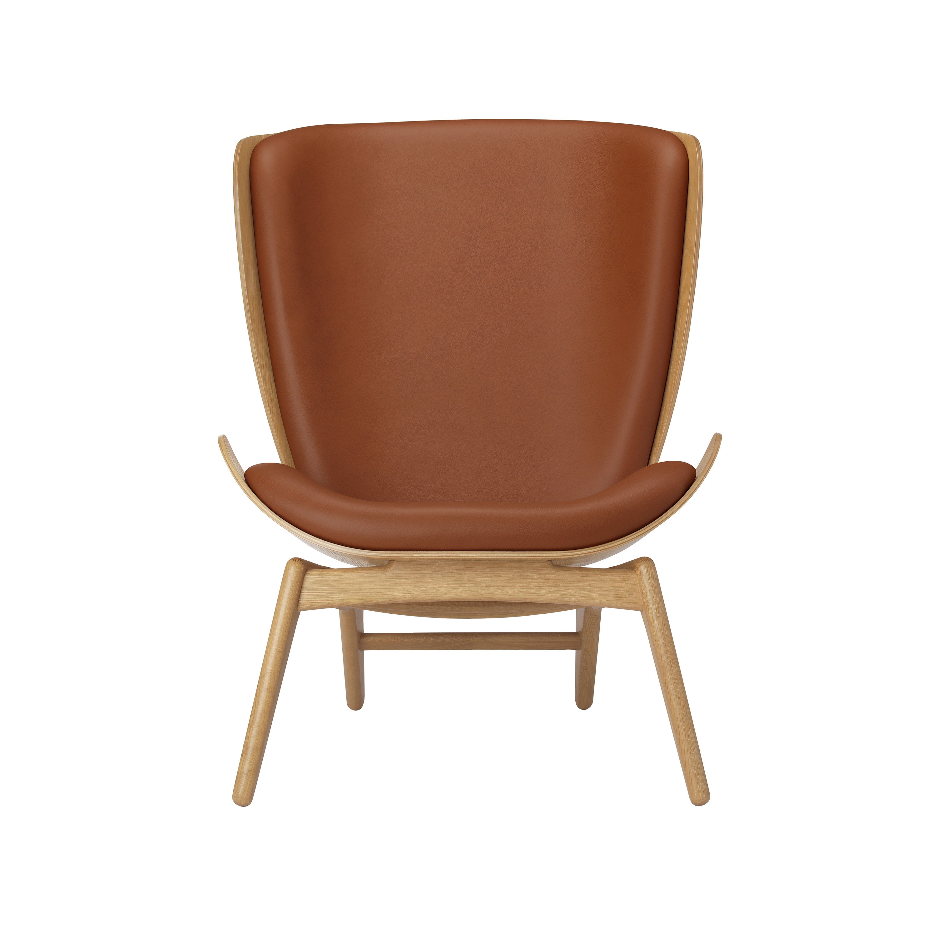 The Reader | wing chair, oak, hope leather, cognac