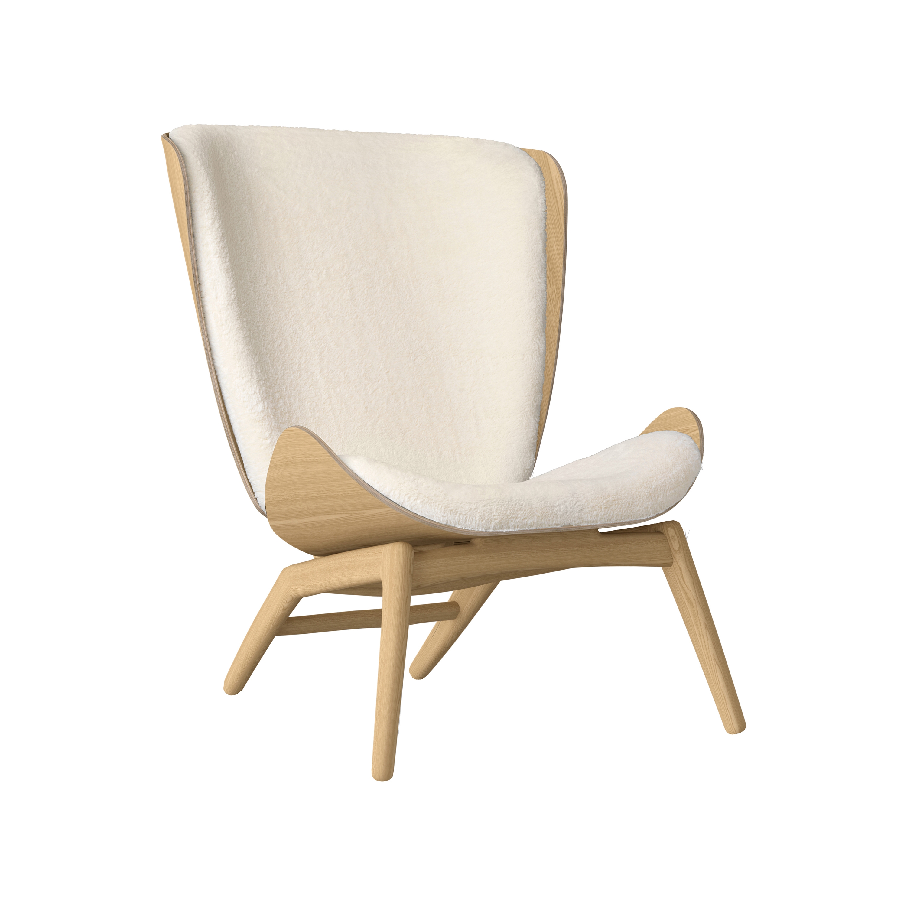 Display product The Reader | wing chair, oak, teddy white from manufacturer UMAGE