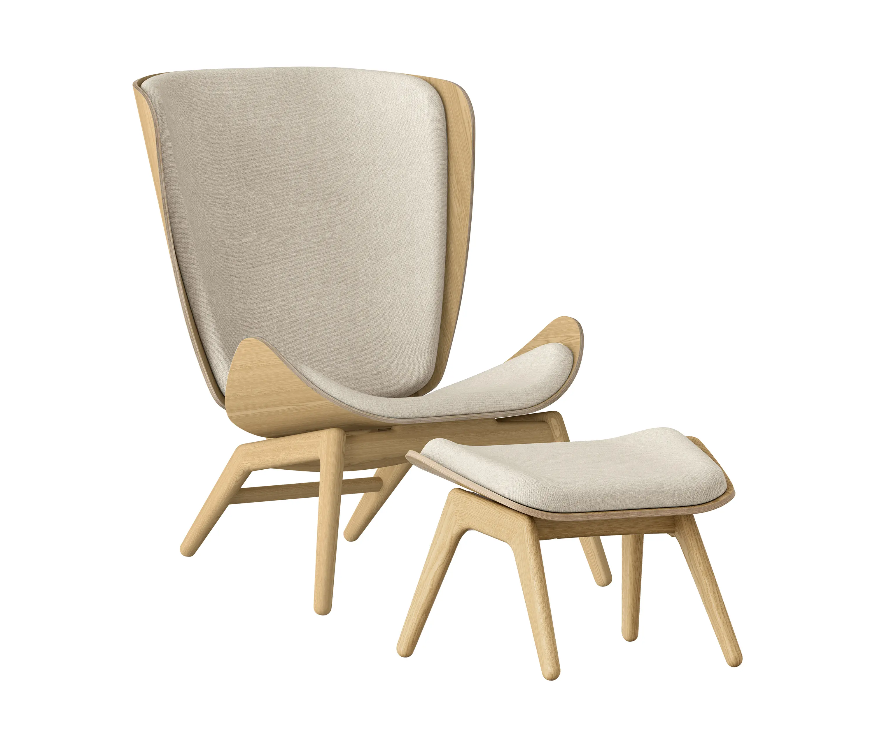 UMAGE - The Reader | wing chair, oak, white sands