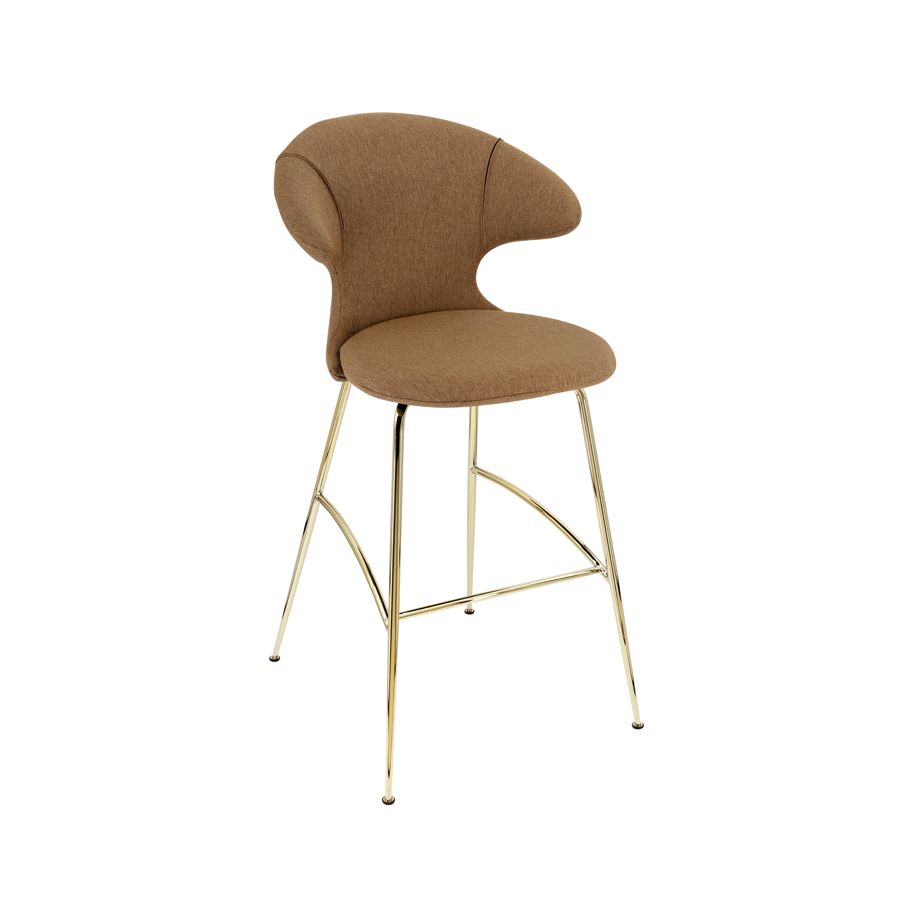 Time Flies | bar stool, sugar brown, legs brass
