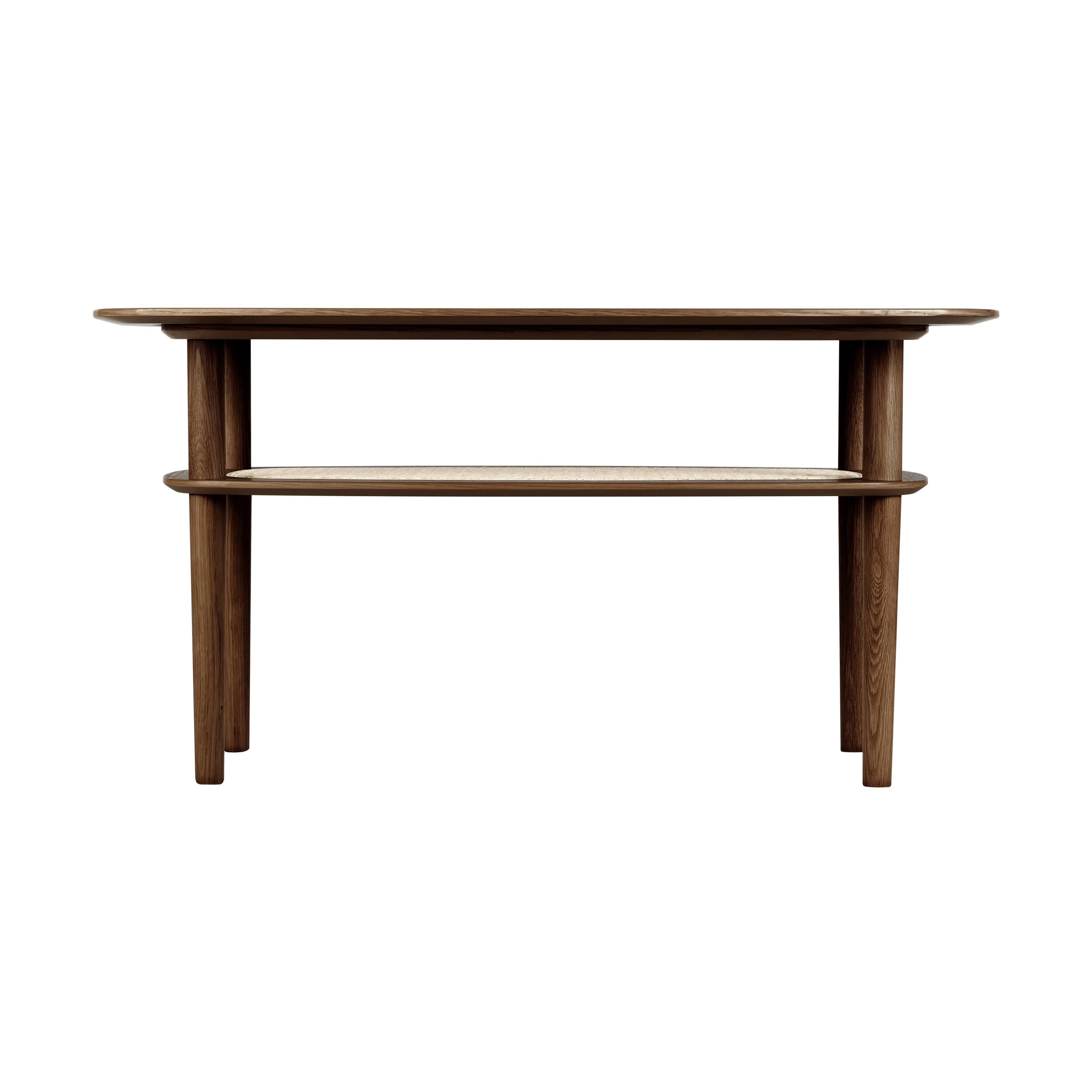 Together | coffee table, sleek rectangle, dark oak