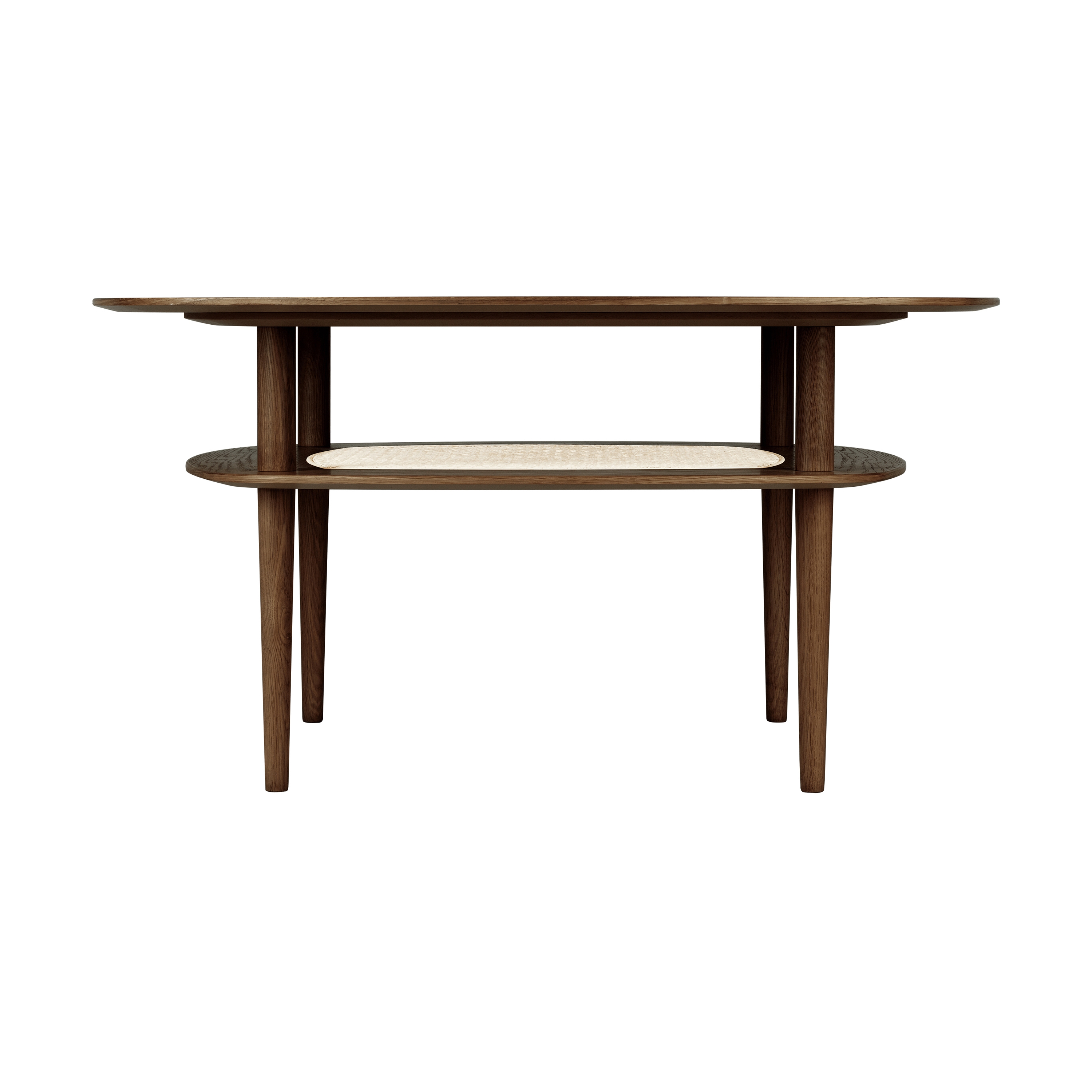 Together | coffee table, smooth square, dark oak