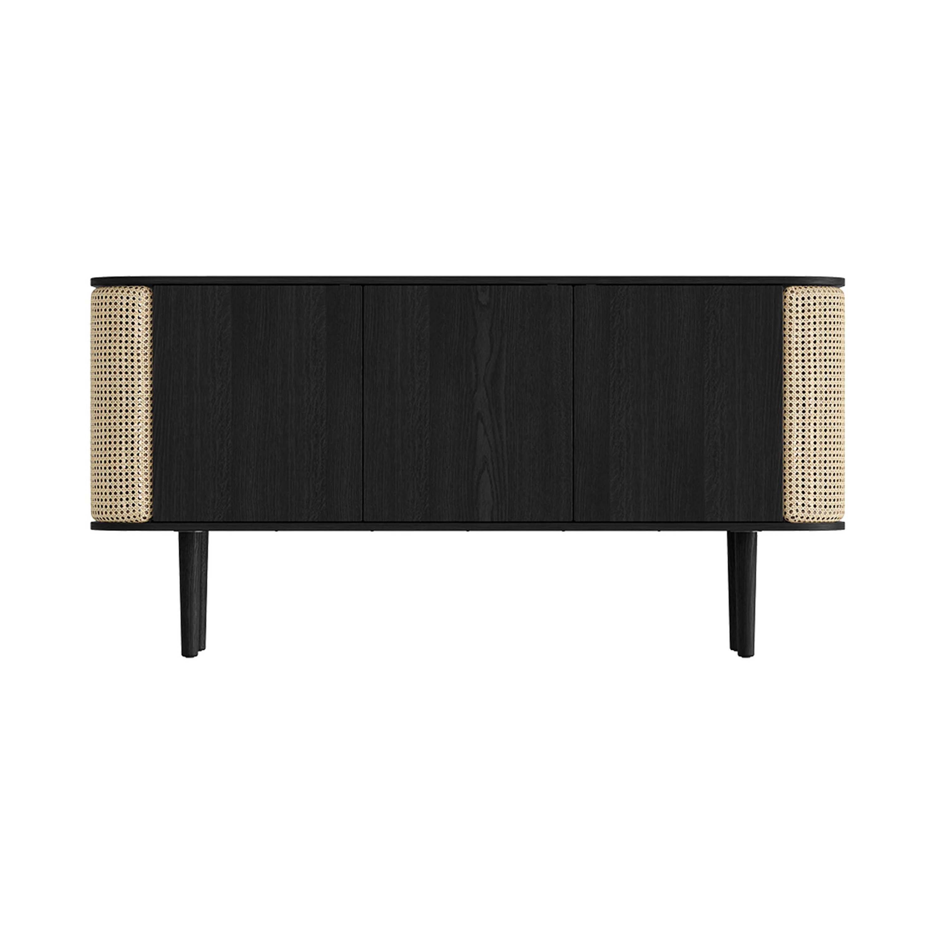 Mostrar el producto Treasures | cabinet, 3-doors, black oak,  venetian cane del fabricante UMAGE