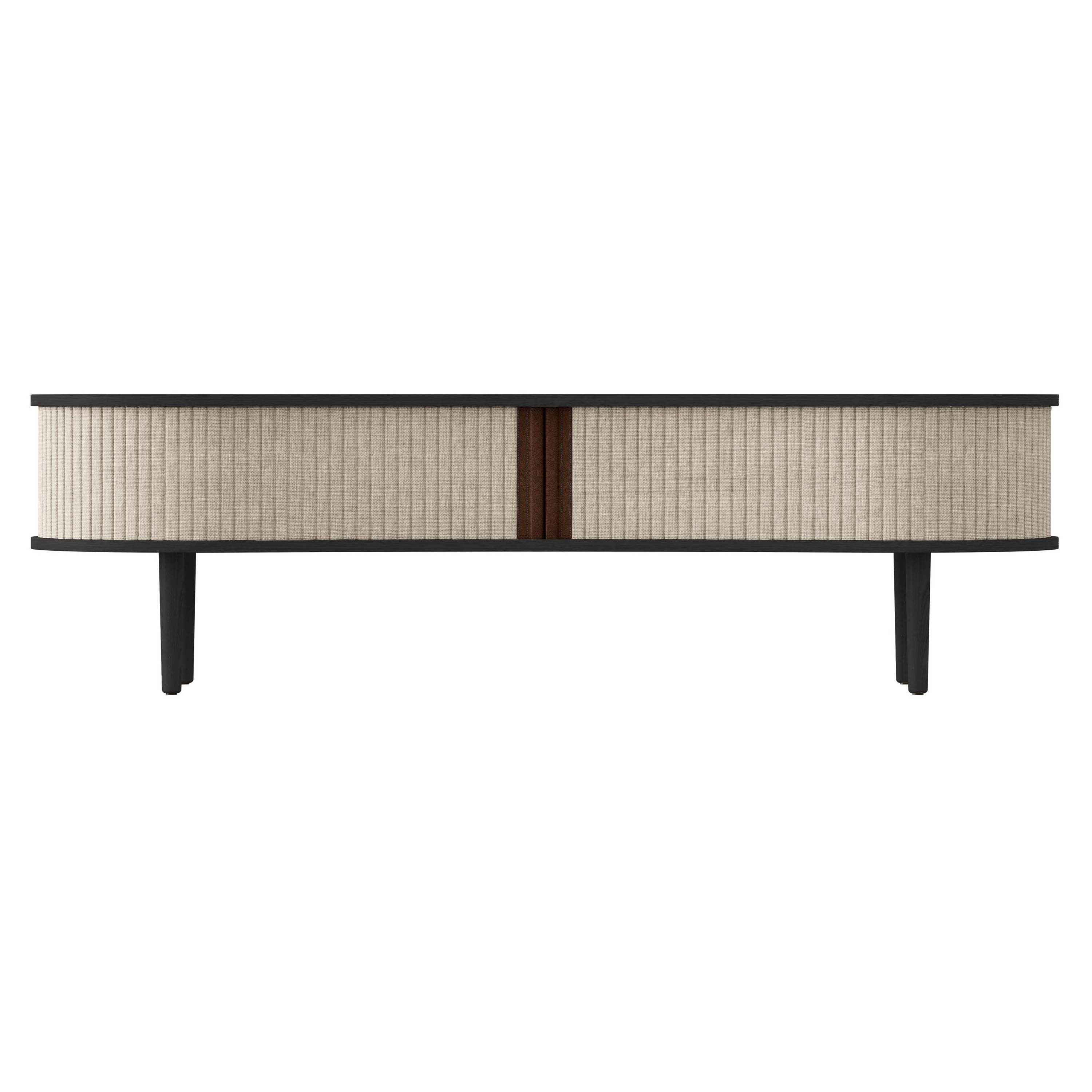 Audacious | TV bench, black oak, white sands