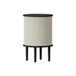 Audacious | side table, black oak, white sands