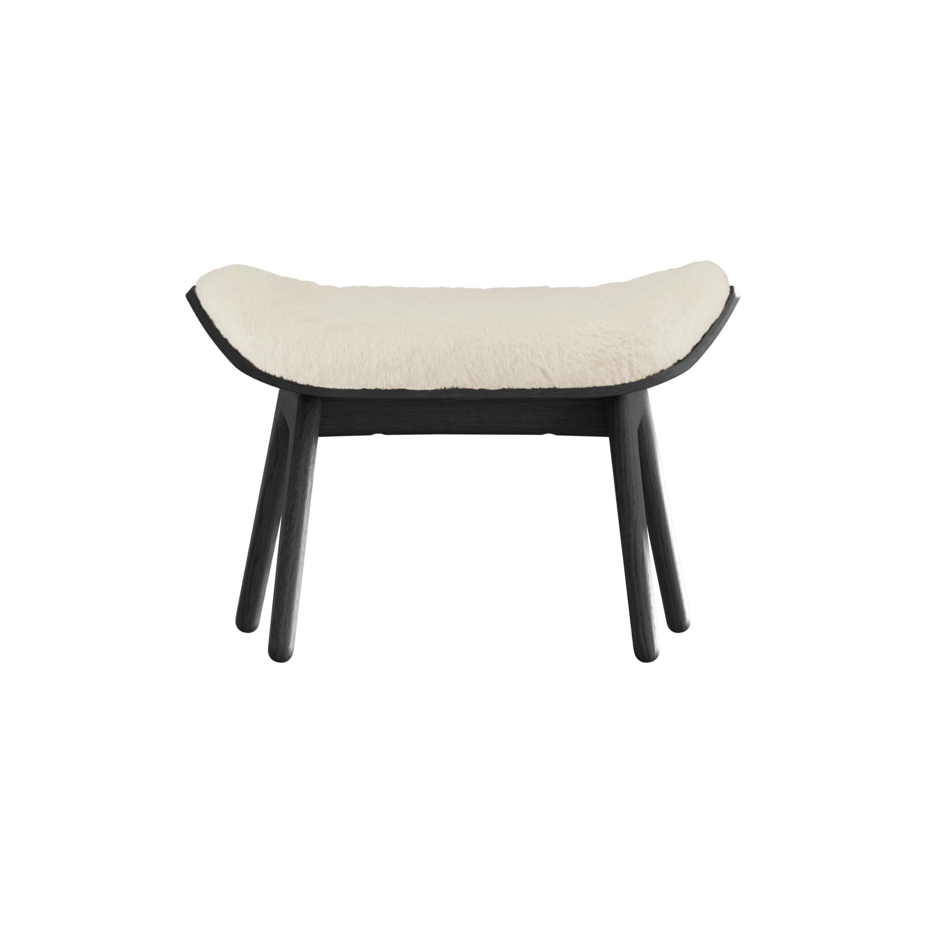 Display product The Reader | ottoman, black oak, teddy white from manufacturer UMAGE