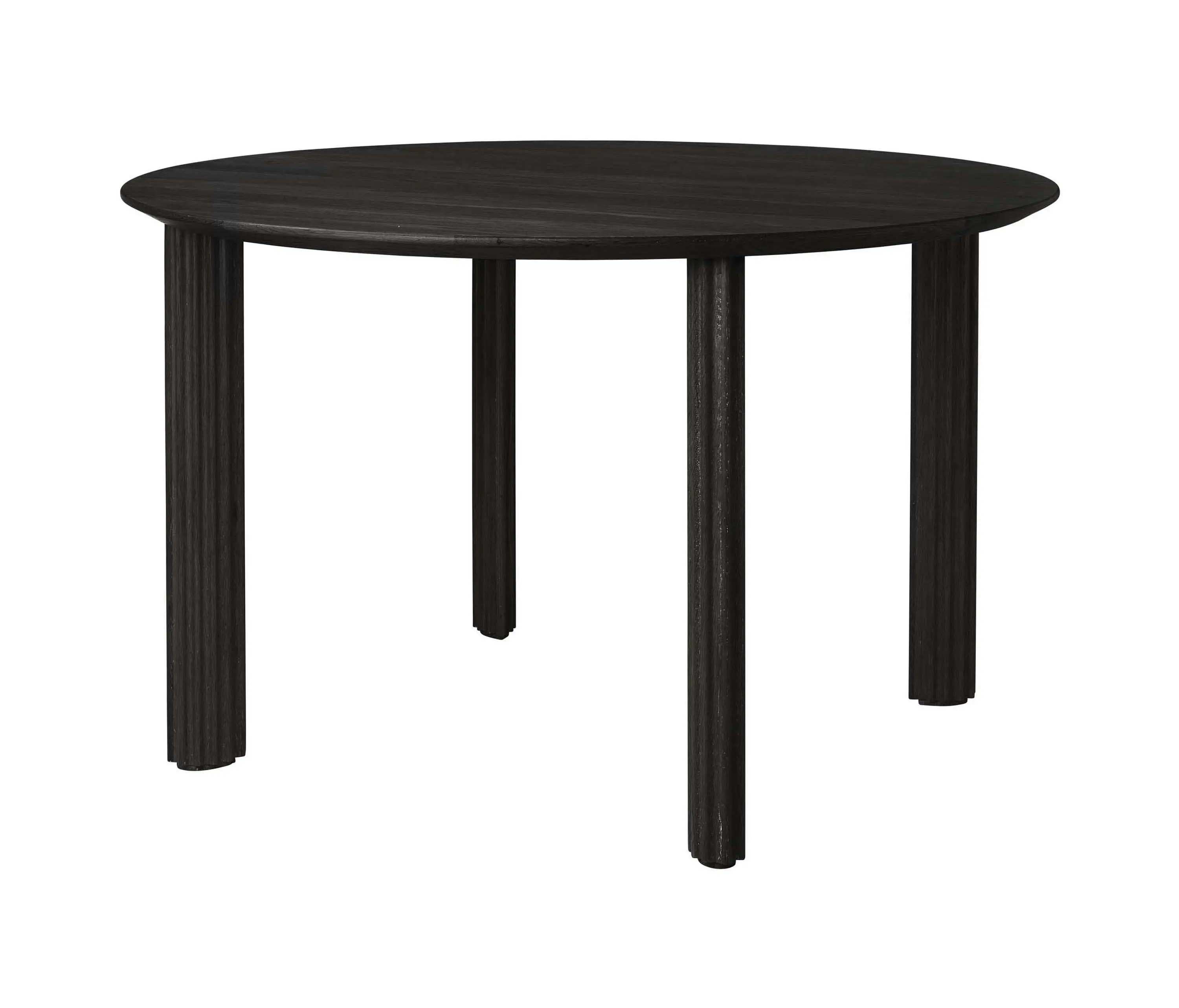 UMAGE - Comfort Circle | dining table, ripples, black oak