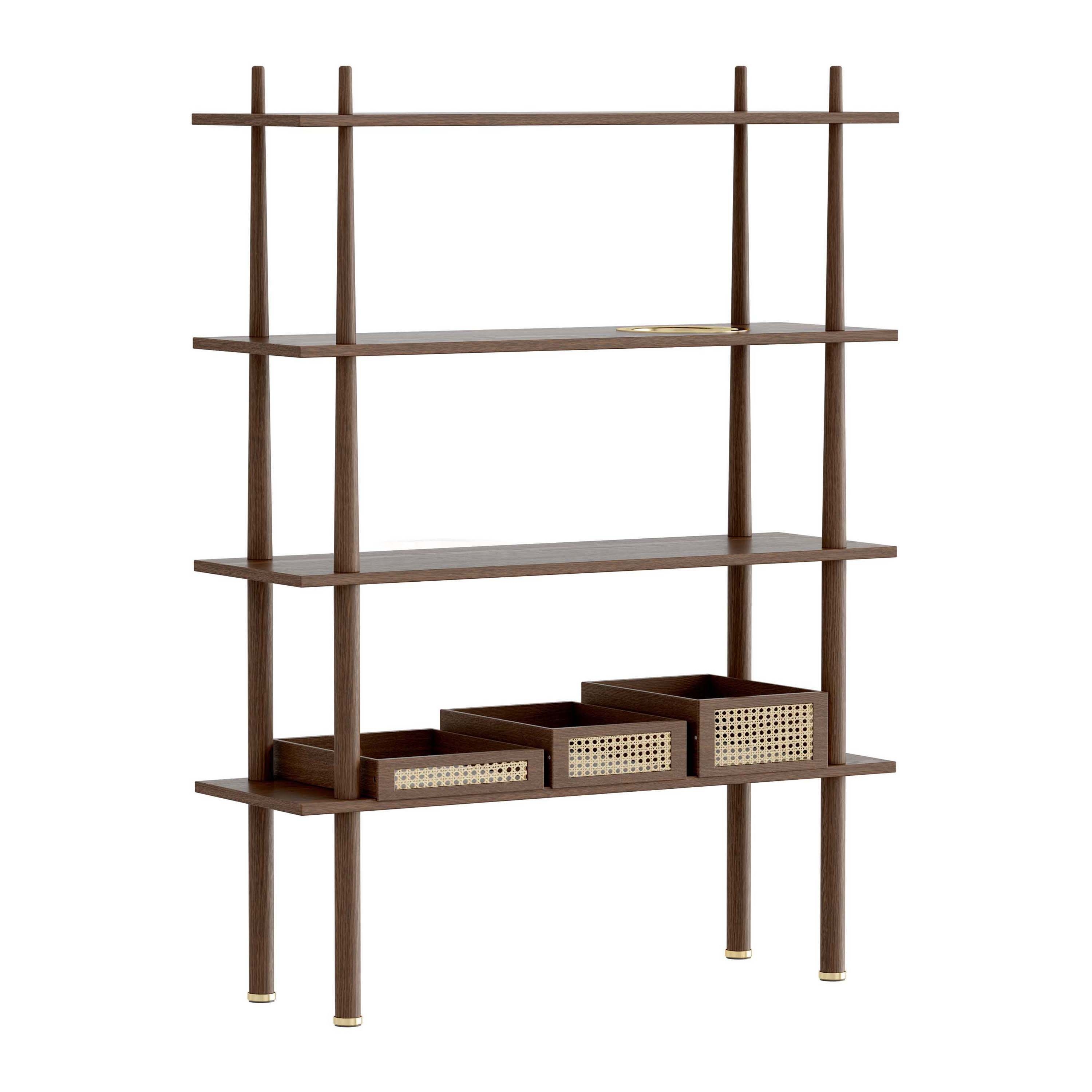 Mostrar el producto Stories | shelving, dark oak + Trays, dark oak del fabricante UMAGE