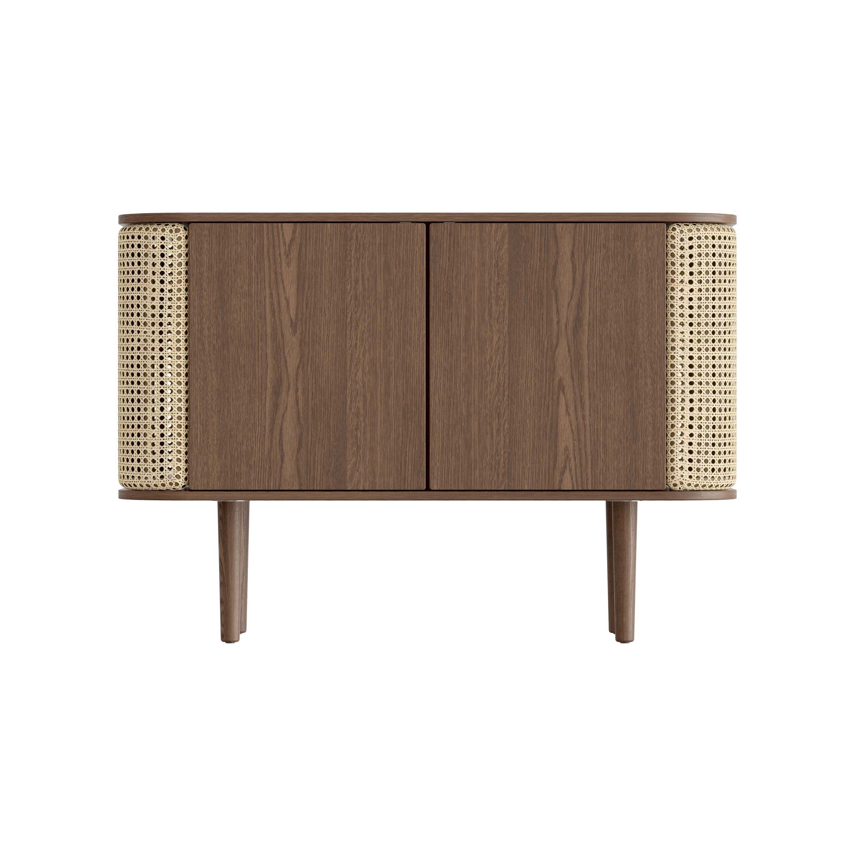 Mostra il prodotto Treasures | cabinet, 2-doors, dark oak,  venetian cane del produttore UMAGE