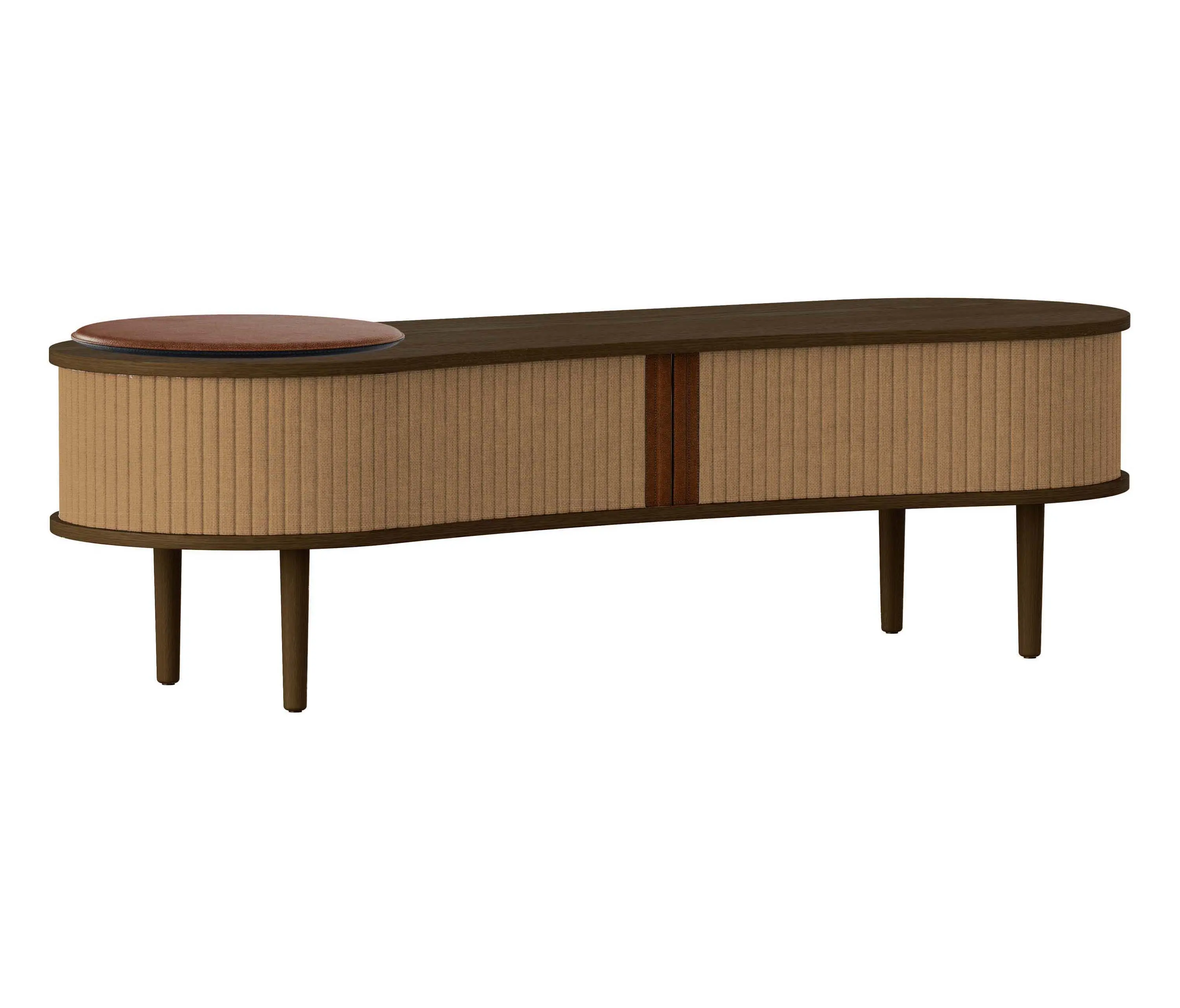 UMAGE - Audacious | TV bench, dark oak, sugar brown