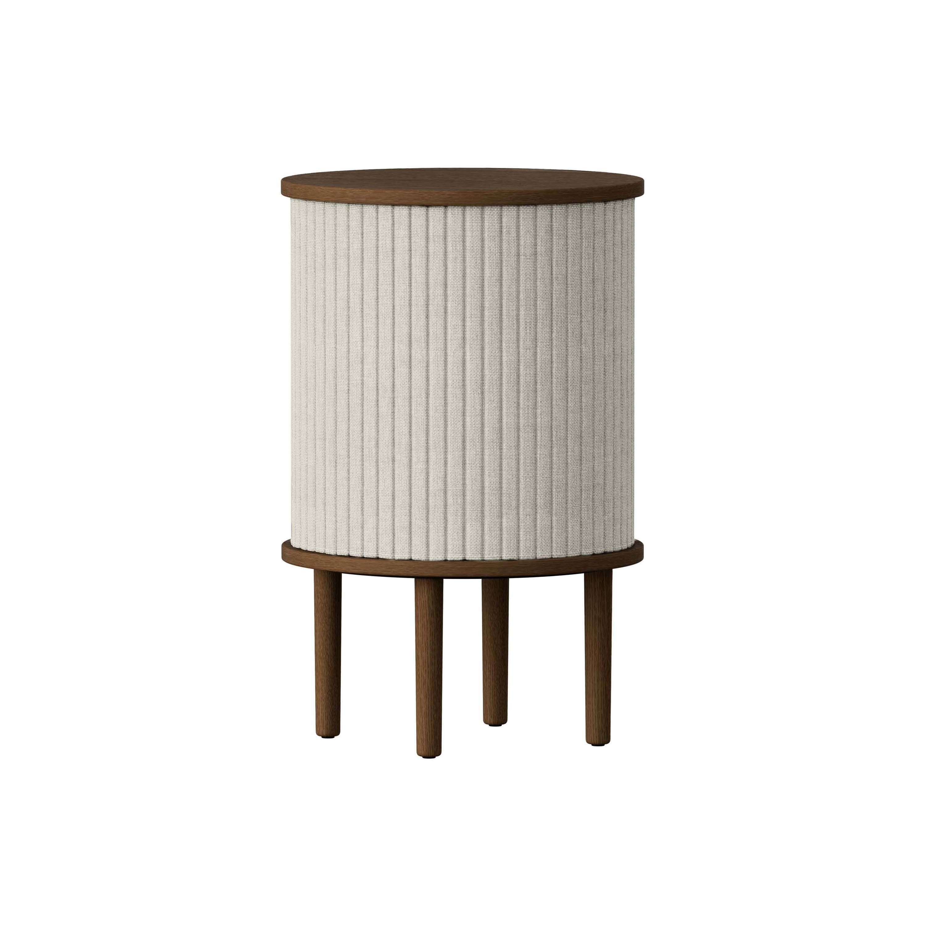 Audacious | side table, dark oak, white sands