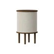 Audacious | side table, dark oak, white sands