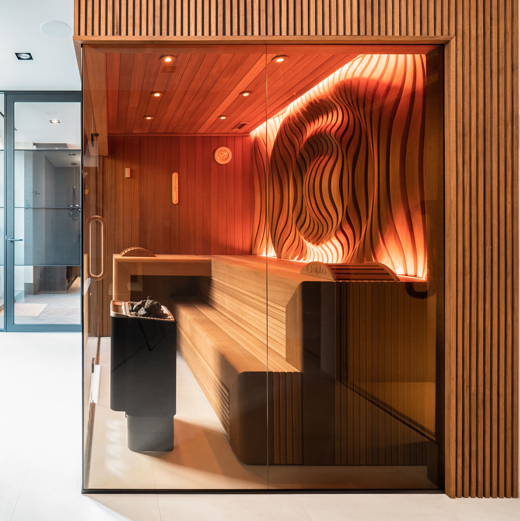 Display product IR/Saunas Inside Finish -3D Distance from manufacturer Alpha Wellness Sensations