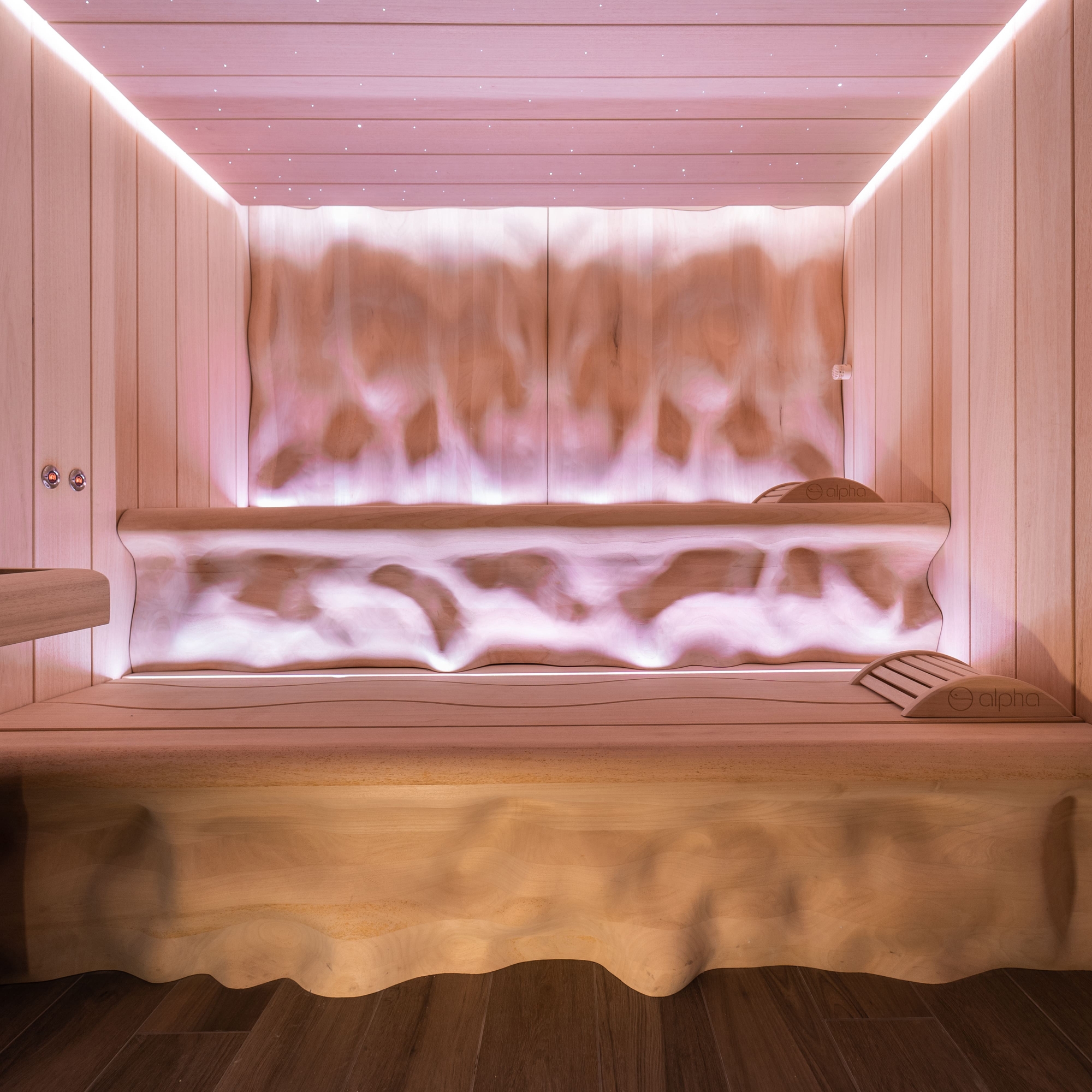 Display product IR/Saunas Inside Finish - 3D Designed Wood from manufacturer Alpha Wellness Sensations