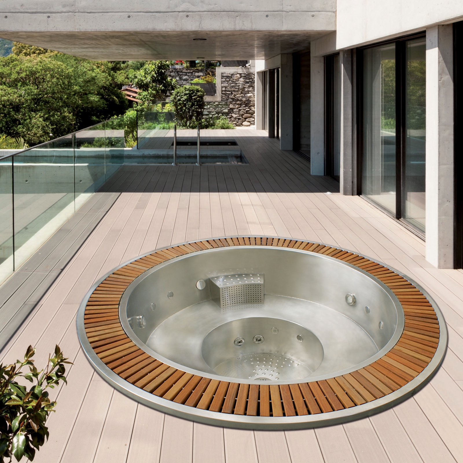 Display product Spa Chaleur Pro Round XXL Inox from manufacturer Alpha Wellness Sensations