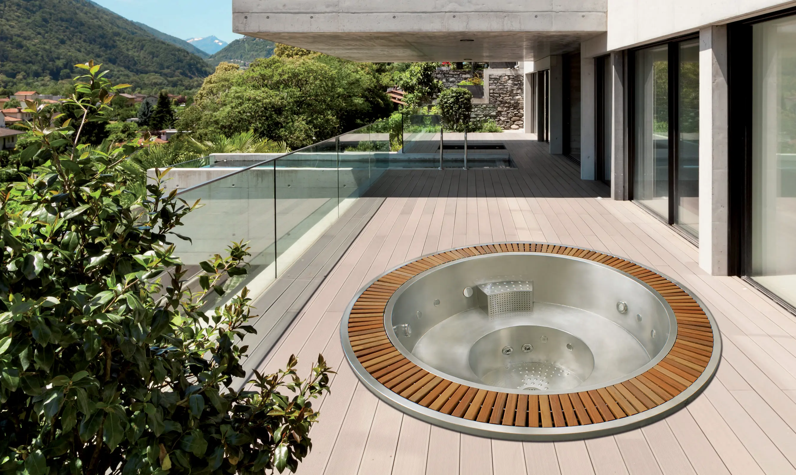 Alpha Wellness Sensations - Spa Chaleur Pro Round XXL Inox