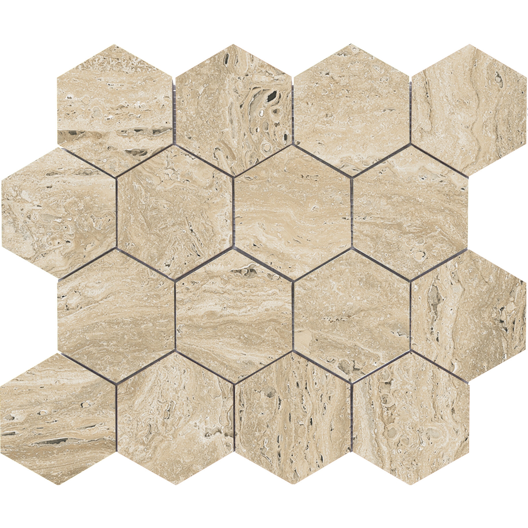 LICEO HEXAGON LARGE BEIGE PULIDO 28X33,5