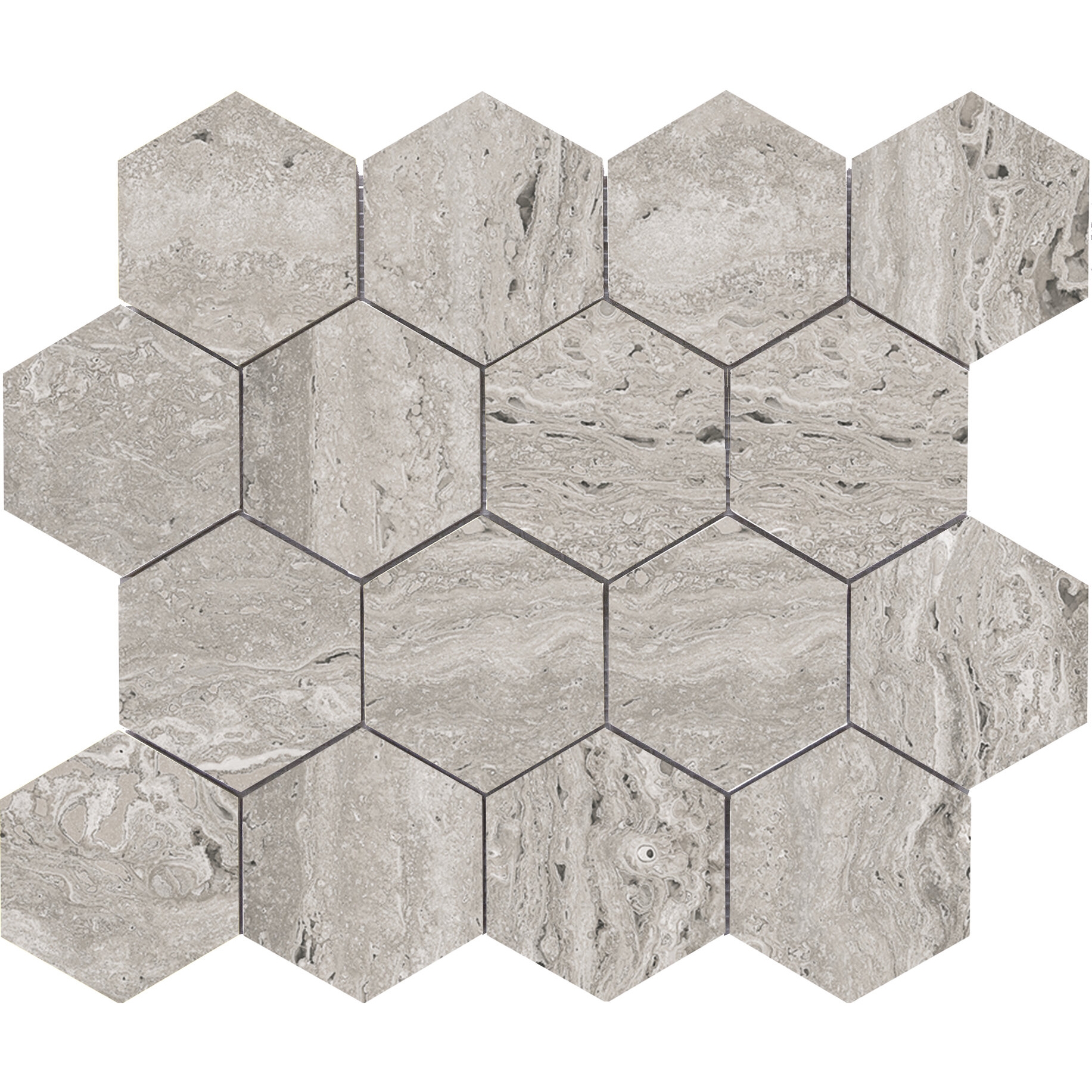 LICEO HEXAGON LARGE GREY MATE 28X33,5
