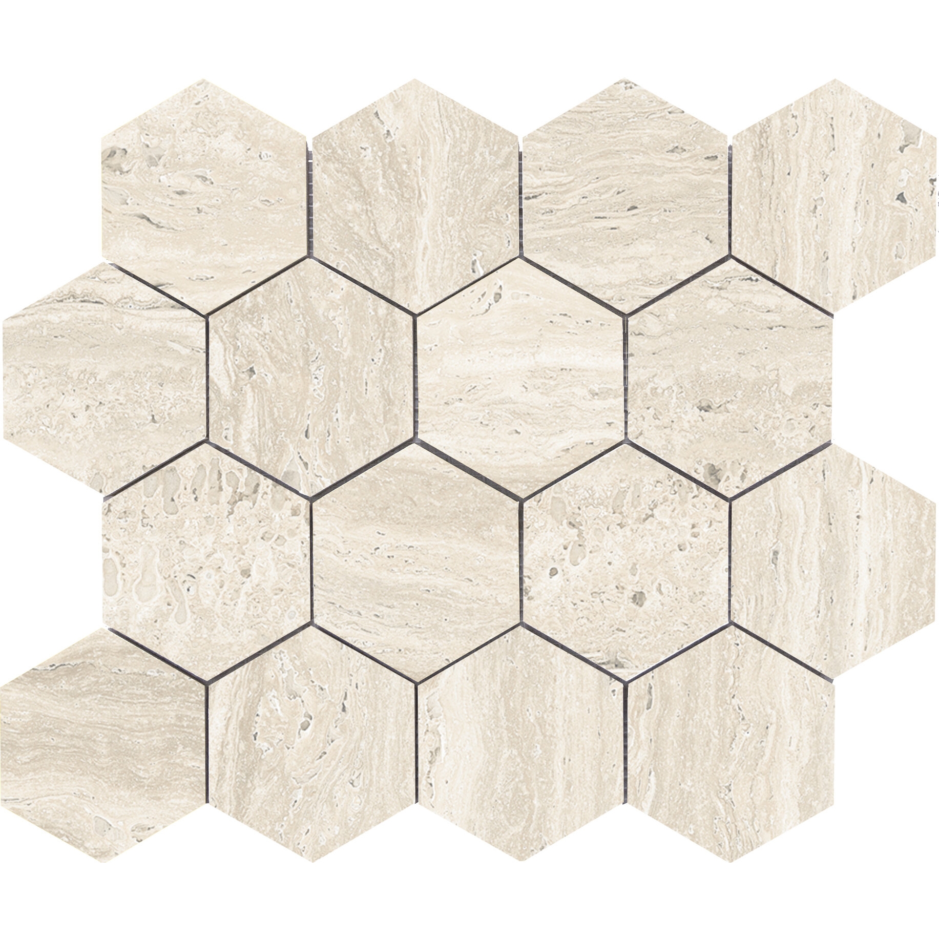 LICEO HEXAGON LARGE IVORY MATE 28X33,5