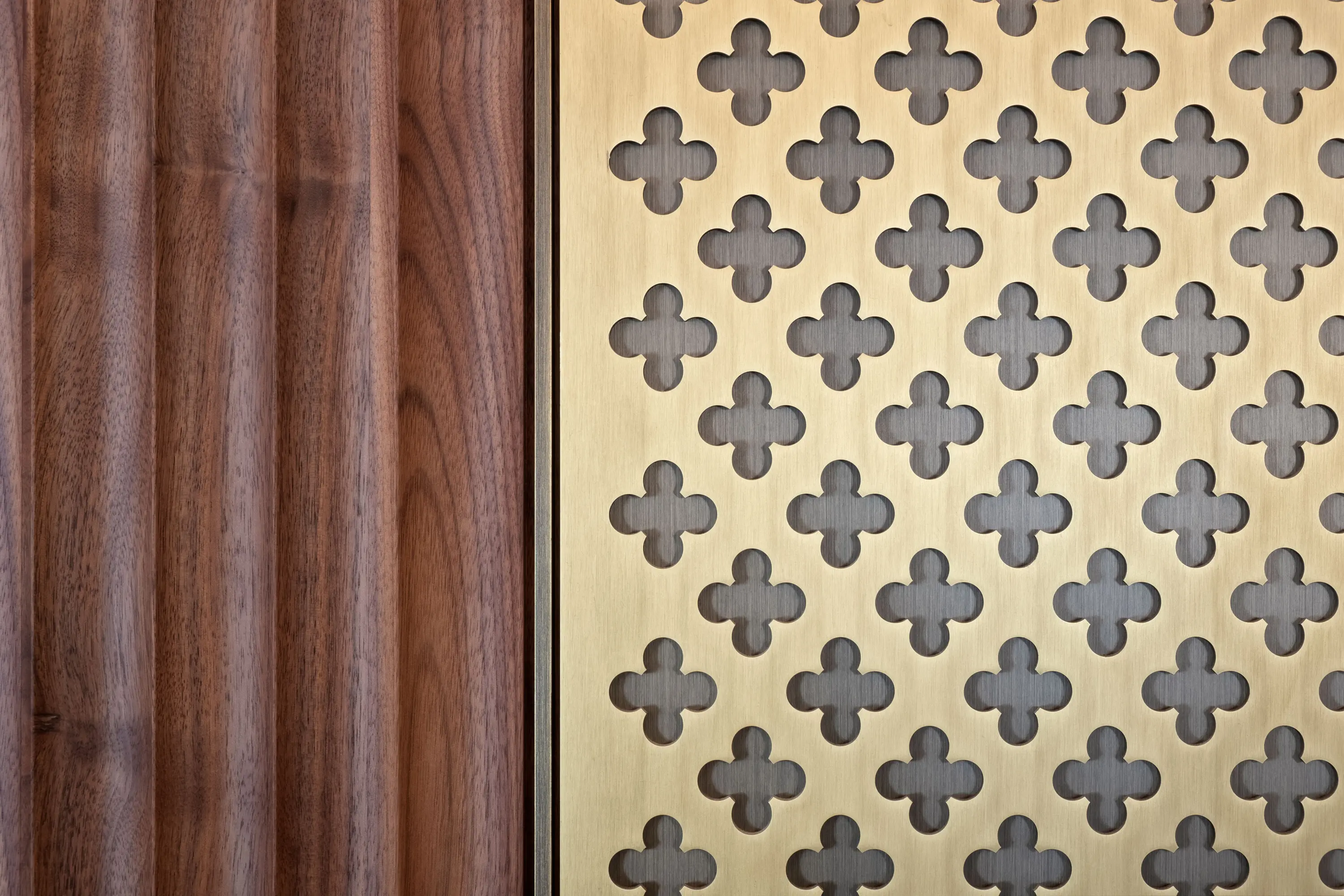 barth  - Elegant Wall Paneling in Walnut and Brass